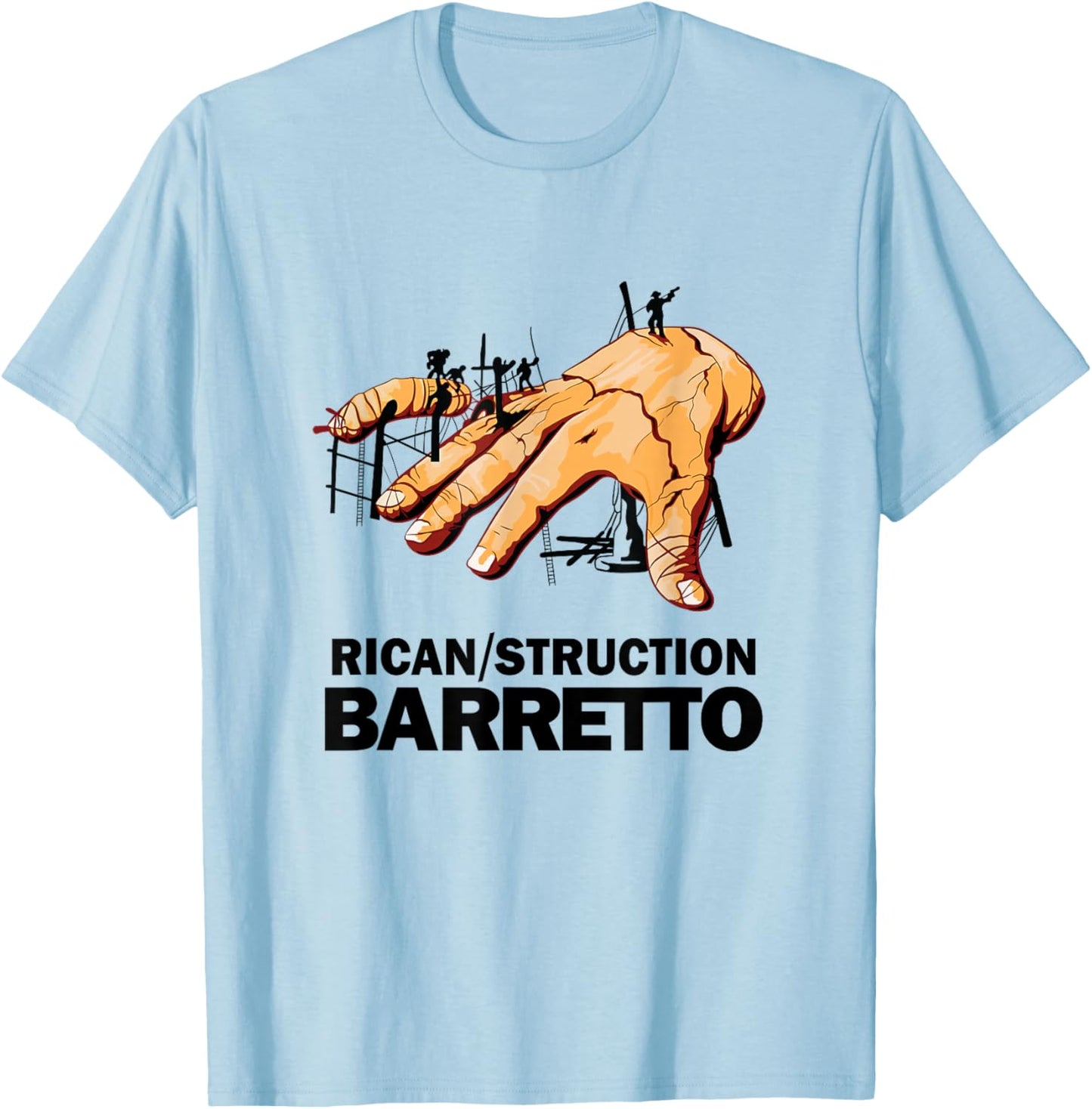 Ray Salsa Dura Barretto Rican Struction Vintange de Fania T-Shirt - T-Shirt | Light Blue