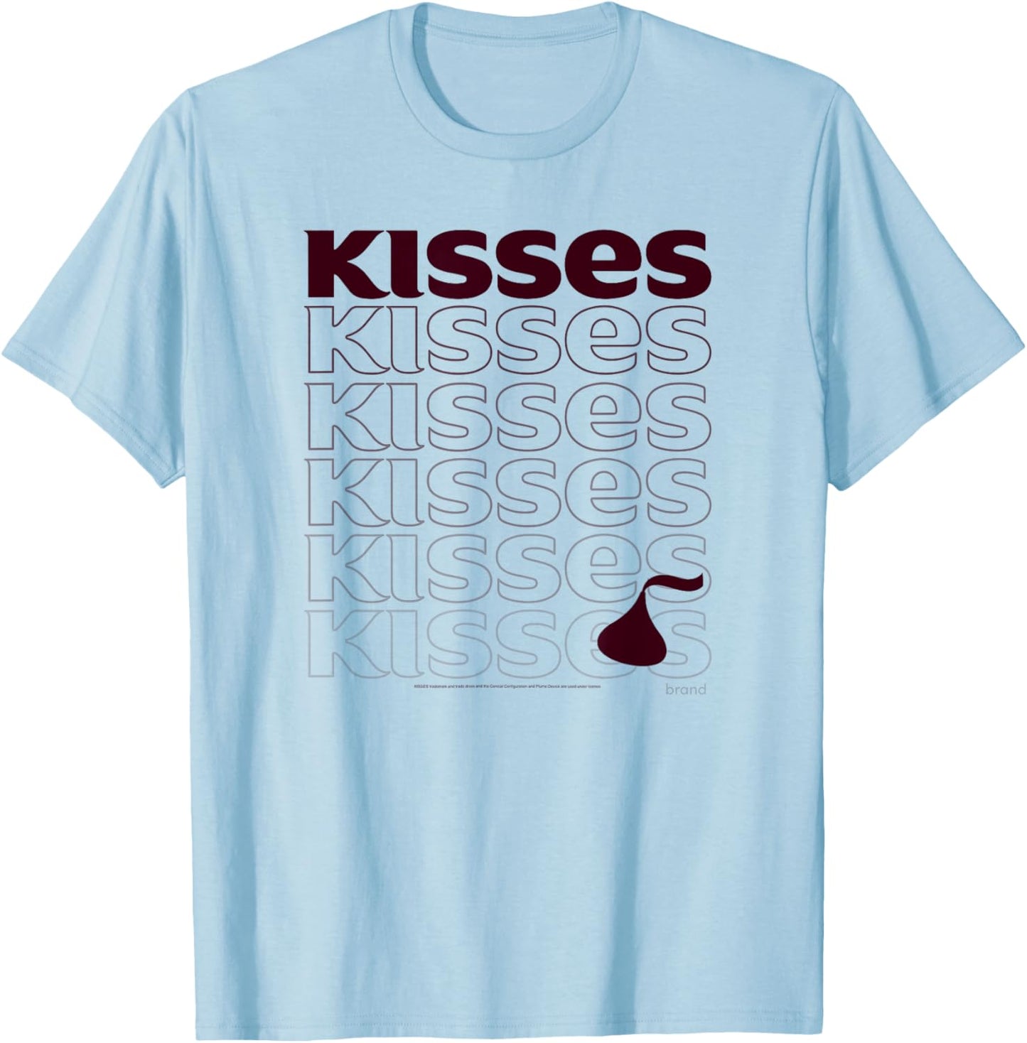 Hershey's Kisses Chocolate Name Stack T-Shirt - T-Shirt | Light Blue