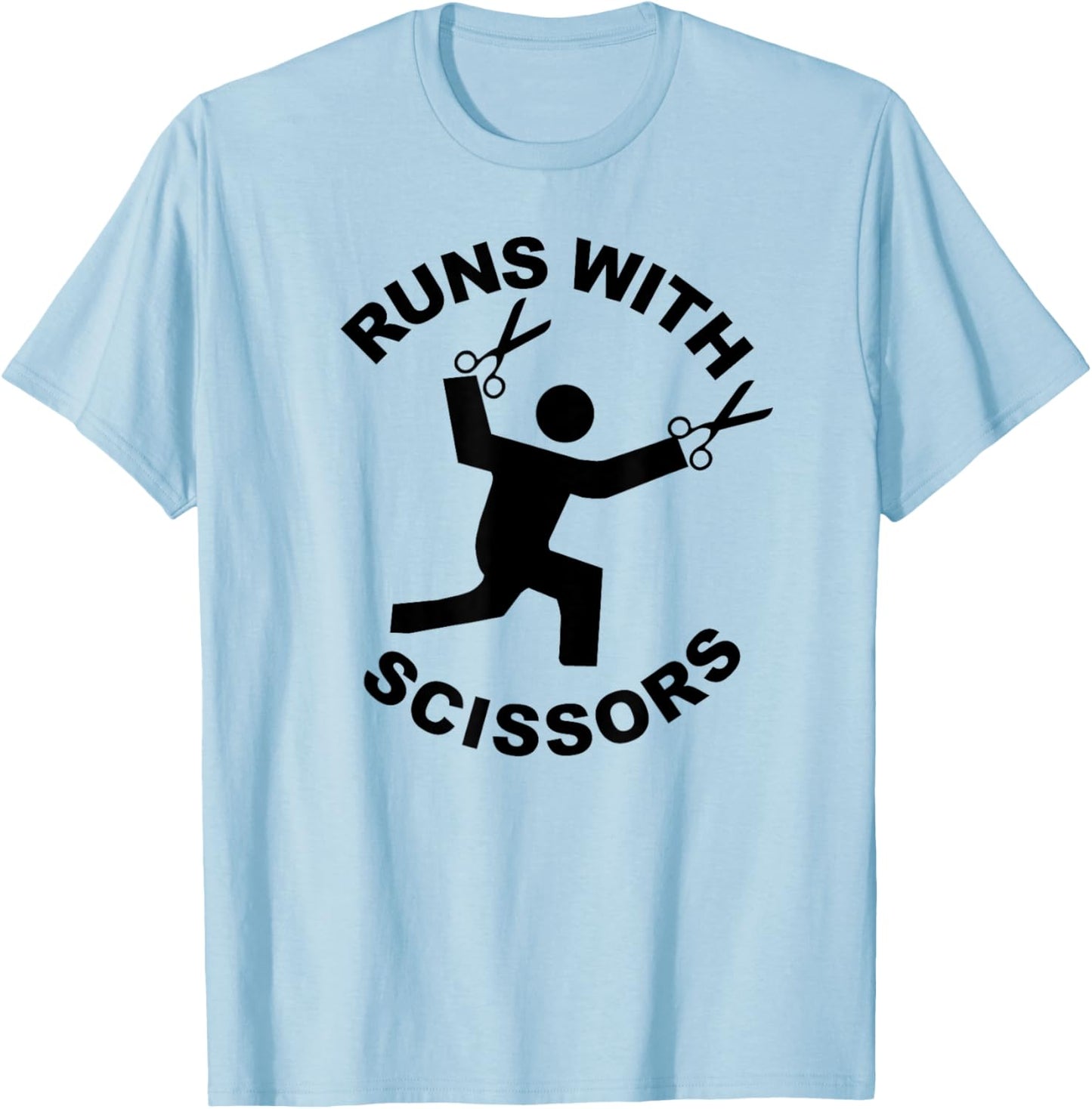 Runs with Scissors T-Shirt - T-Shirt | Light Blue