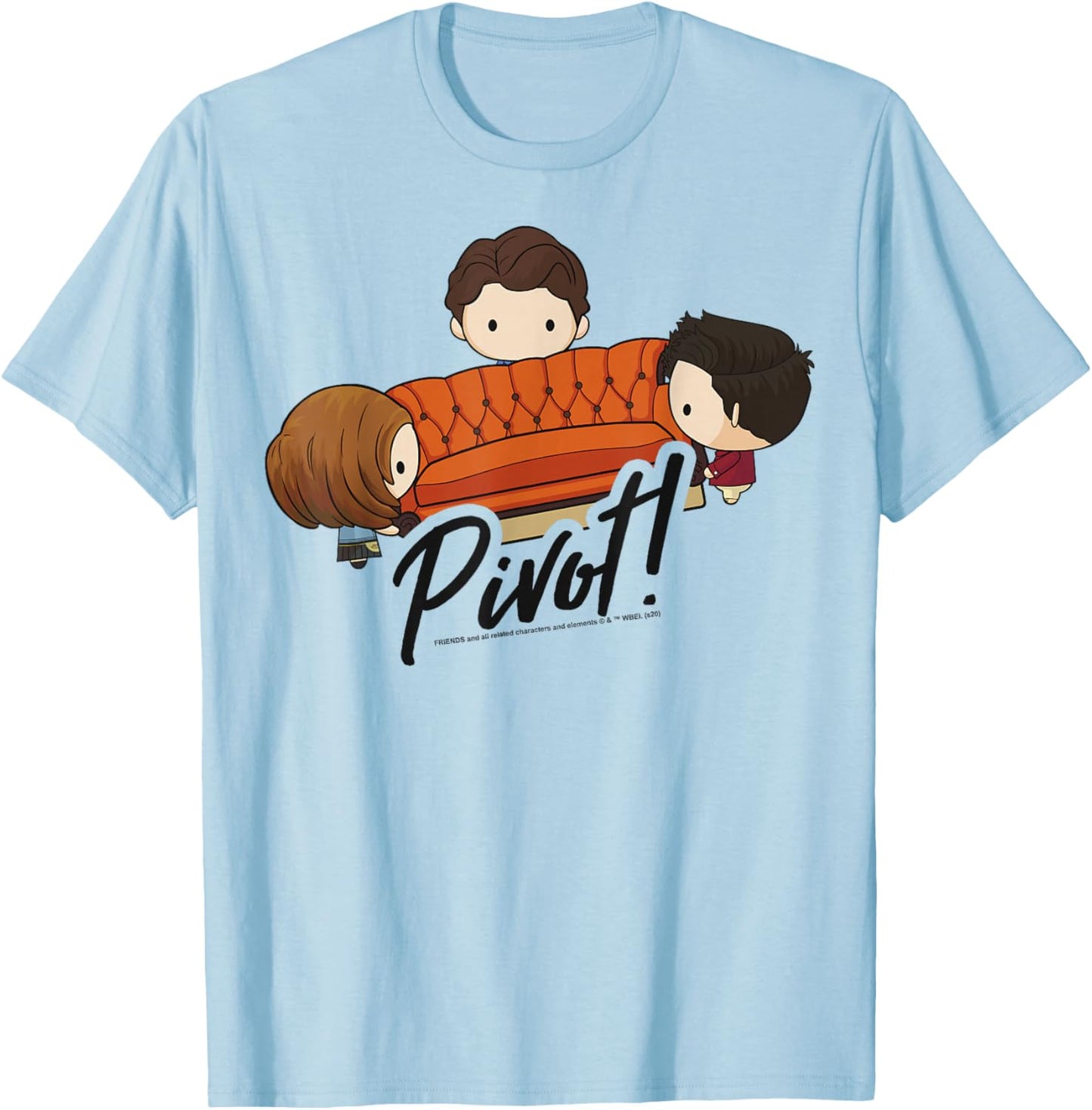 Friends Chibi Pivot T-Shirt - T-Shirt | Light Blue