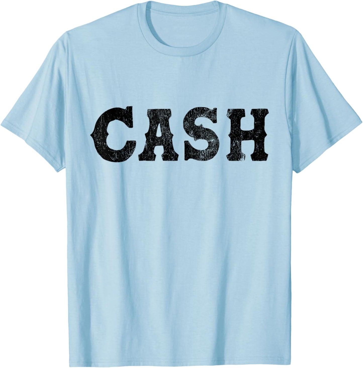 Cash Country Music Lovers Outlaw Vintage Retro Distressed T-Shirt - T-Shirt | Light Blue