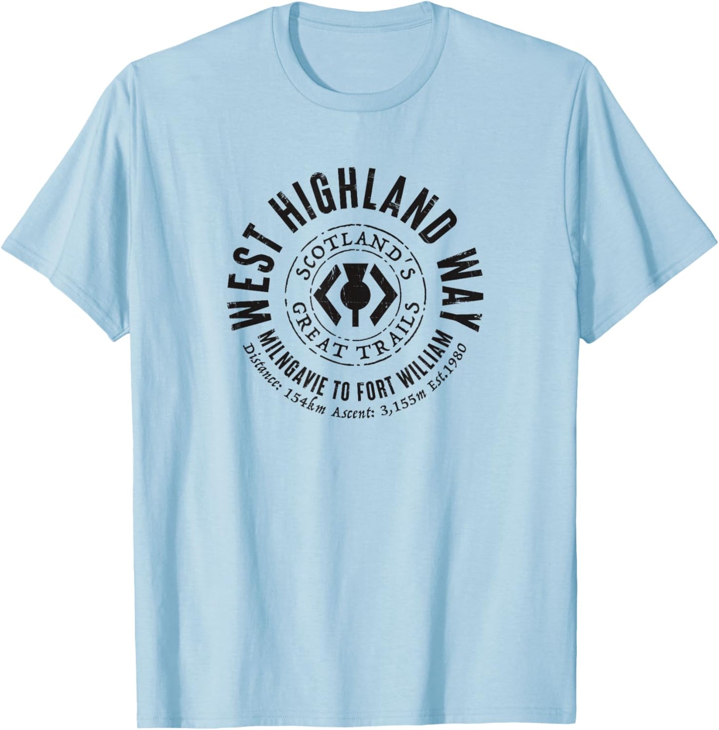 West Highland Way Scotland Great Hikes T-Shirt - T-Shirt | Light Blue