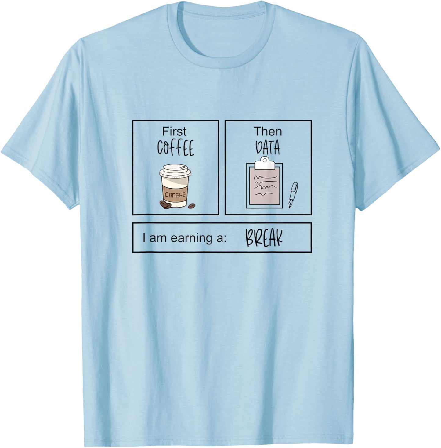 First Coffee Then IEP Teacher SPED Teacher Coffee Lover Gift Small T-Shirt - T-Shirt | Light Blue