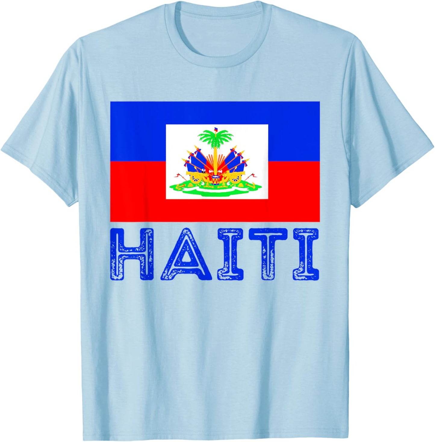 Haiti Flag, Haitian Roots Summer Ayiti Men Women Kids T-Shirt - T-Shirt | Light Blue