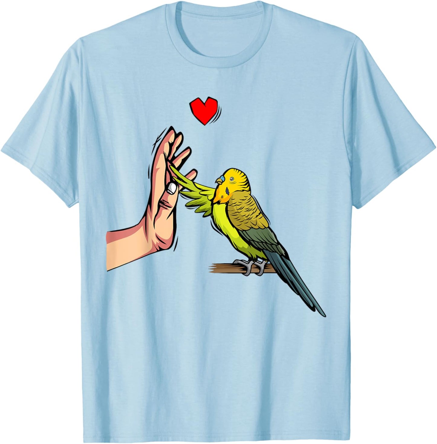 Budgie Love Parakeet Budgerigar Gift T-Shirt - T-Shirt | Light Blue
