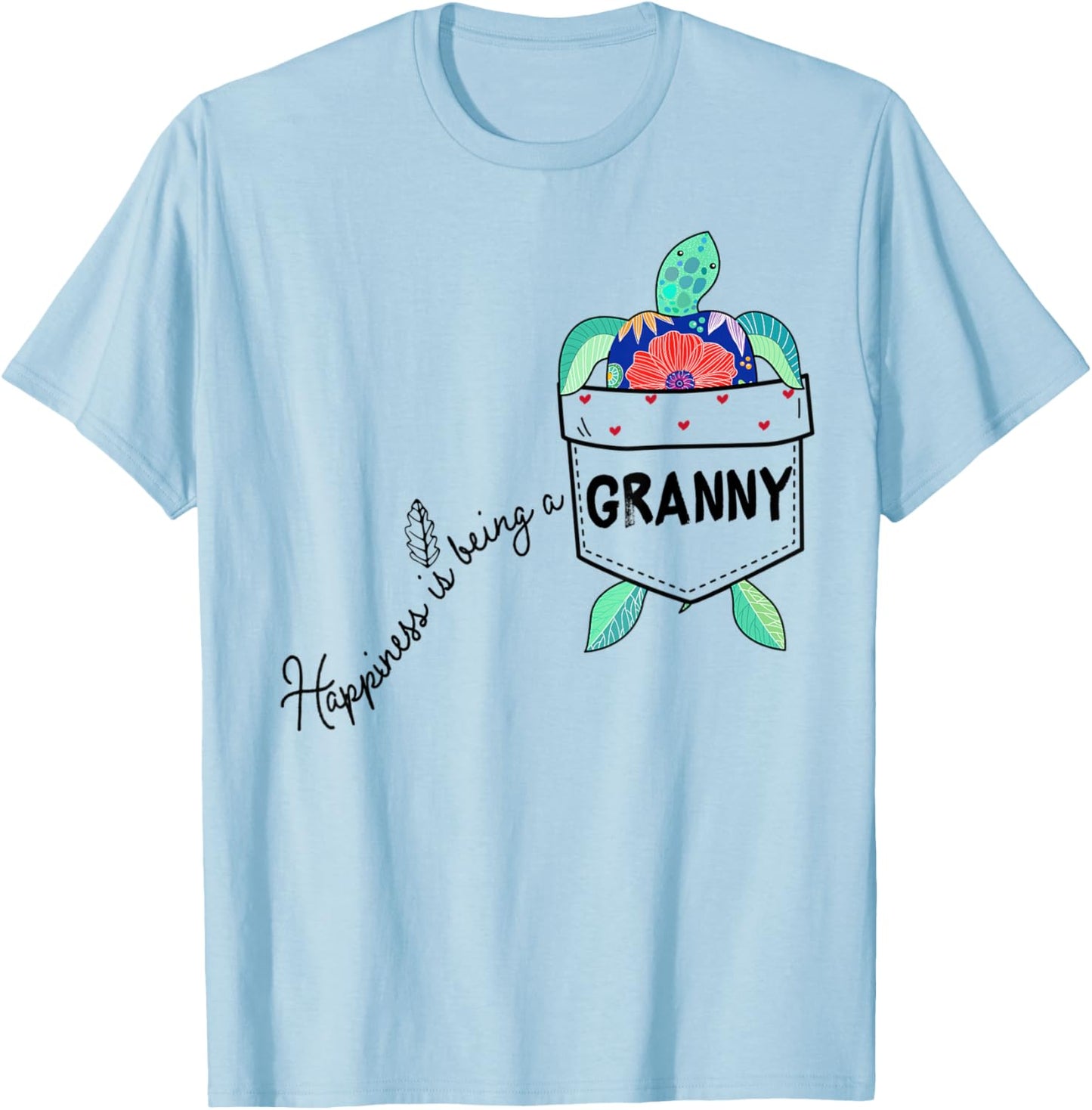 Happiness is being a Granny Sea Turtle Ocean Animal T-Shirt - T-Shirt | Light Blue