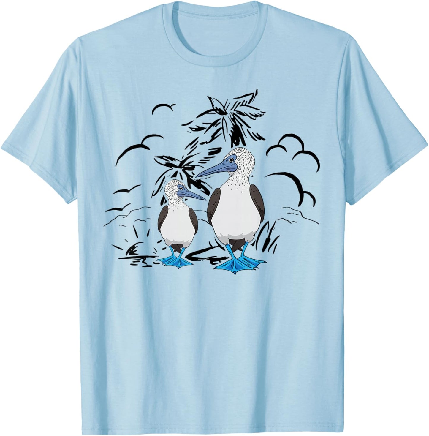 Seabirds Blue-footed Booby Bird Galapagos Islands T-Shirt - T-Shirt | Light Blue