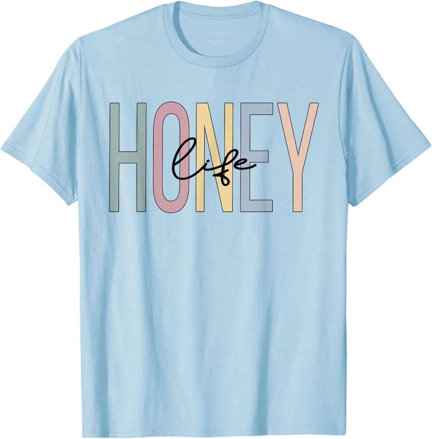 Honey Life Honey Grandma Boho Honey Grandmother T-Shirt - T-Shirt | Light Blue