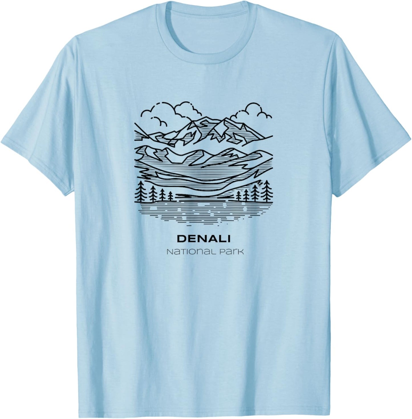 Vintage Denali National Park Hike T-Shirt - T-Shirt | Light Blue