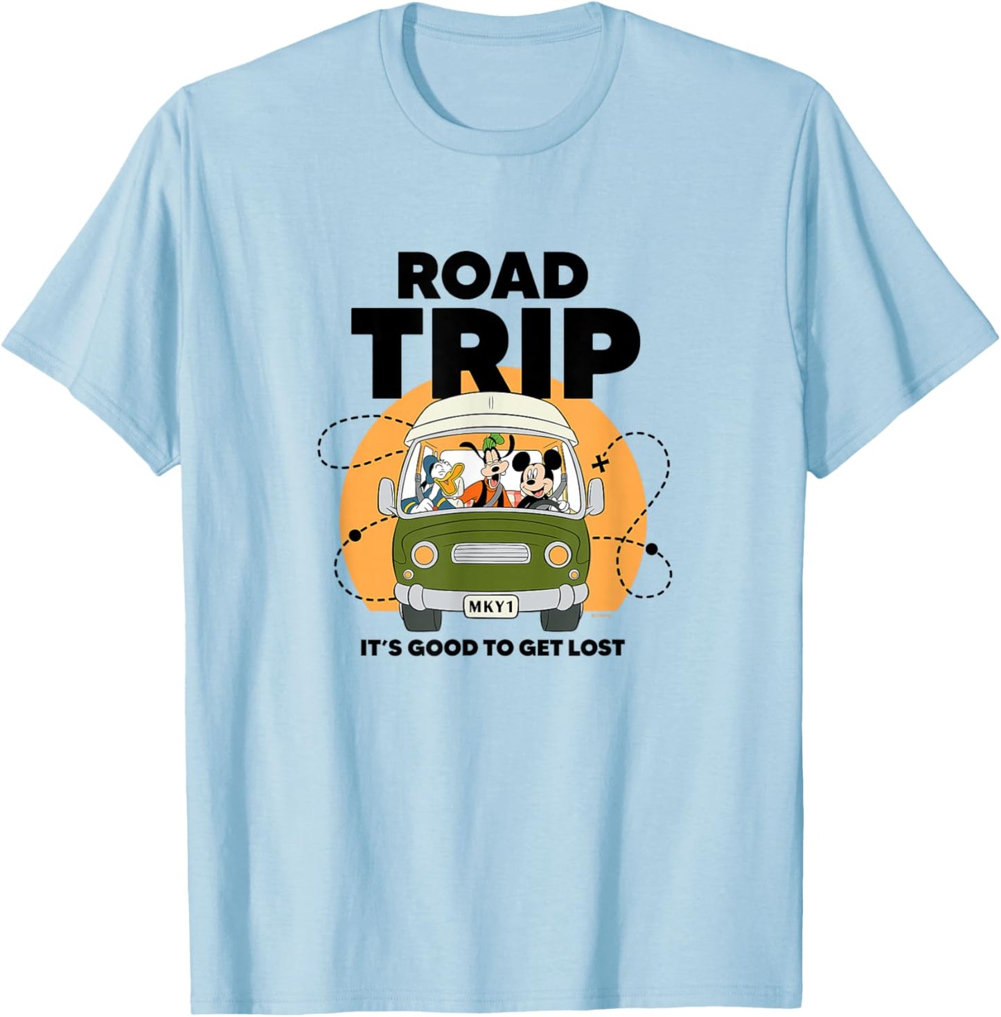 Donald, Goofy & Mickey - Road Trip T-Shirt - T-Shirt | Light Blue