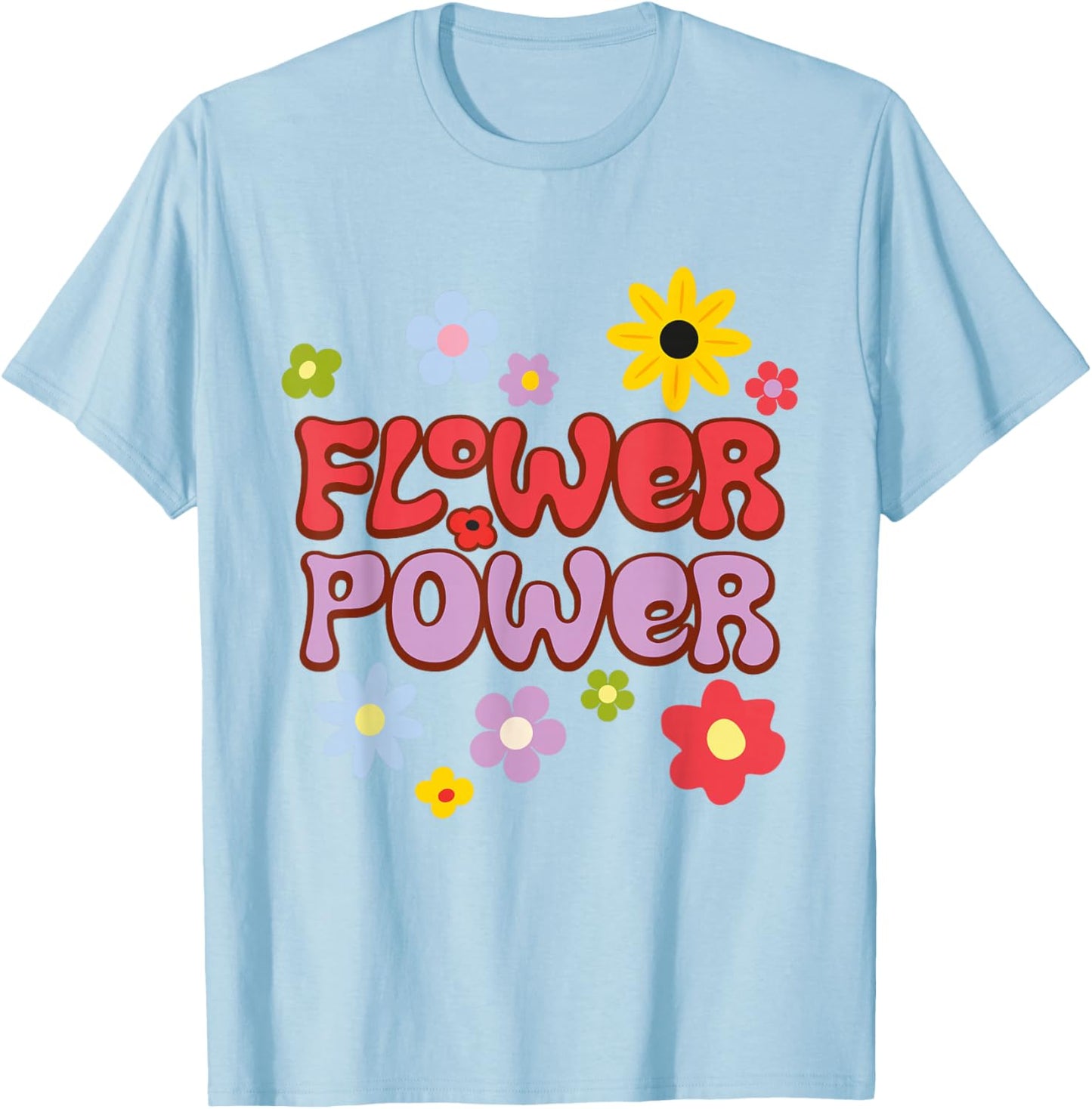 Flower Power T-Shirt - T-Shirt | Light Blue