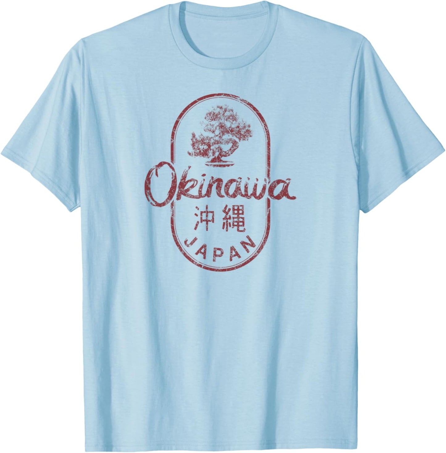 Okinawa Bonsai Tree Japan Vintage T-Shirt - T-Shirt | Light Blue