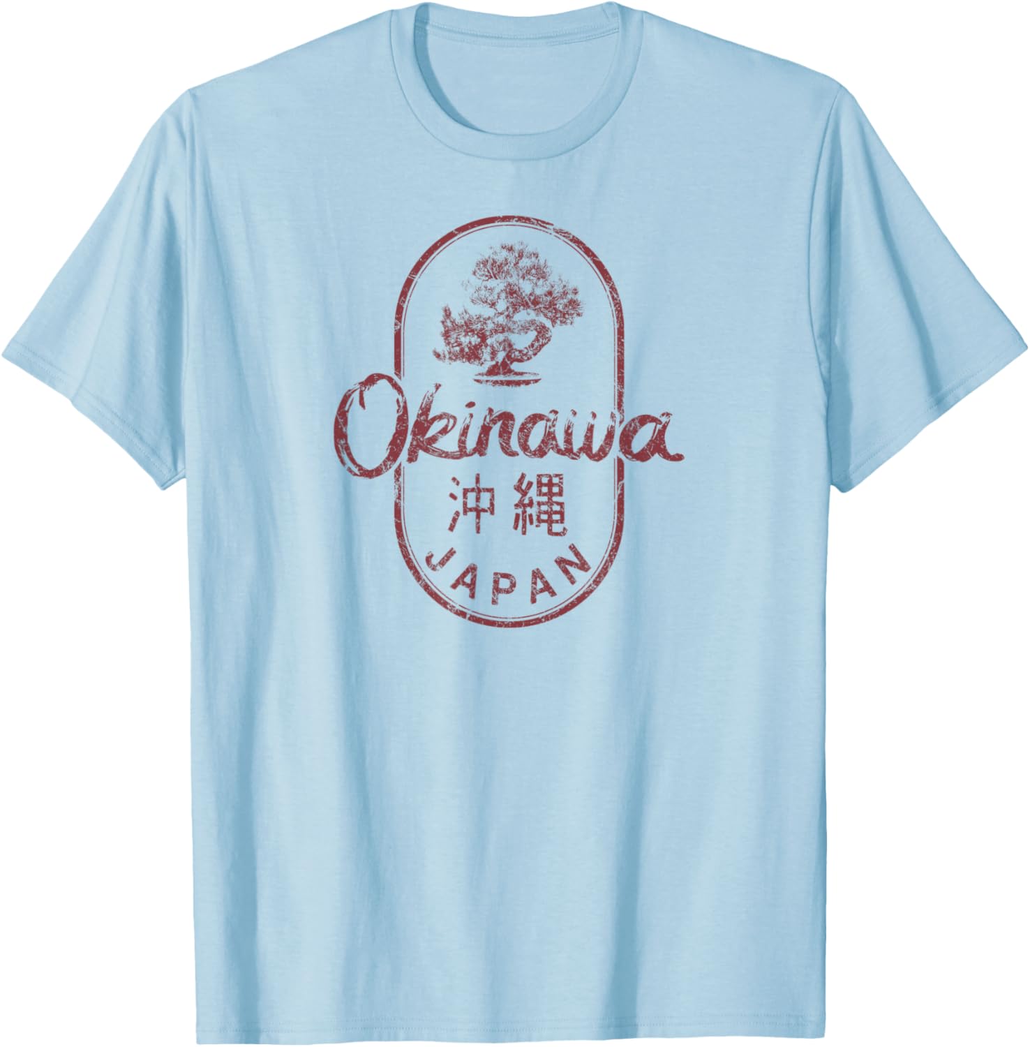 Okinawa Bonsai Tree Japan Vintage T-Shirt - T-Shirt | Light Blue