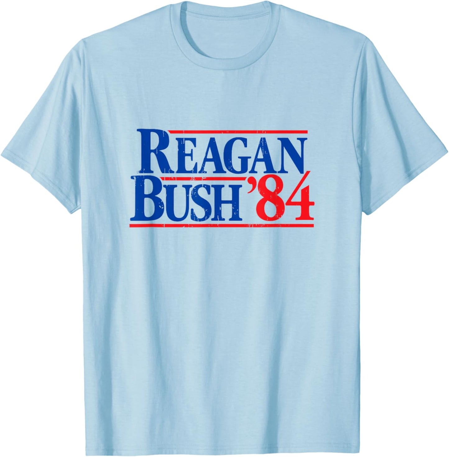 Reagan Bush '84 Vintage Republican T-Shirt - T-Shirt | Light Blue