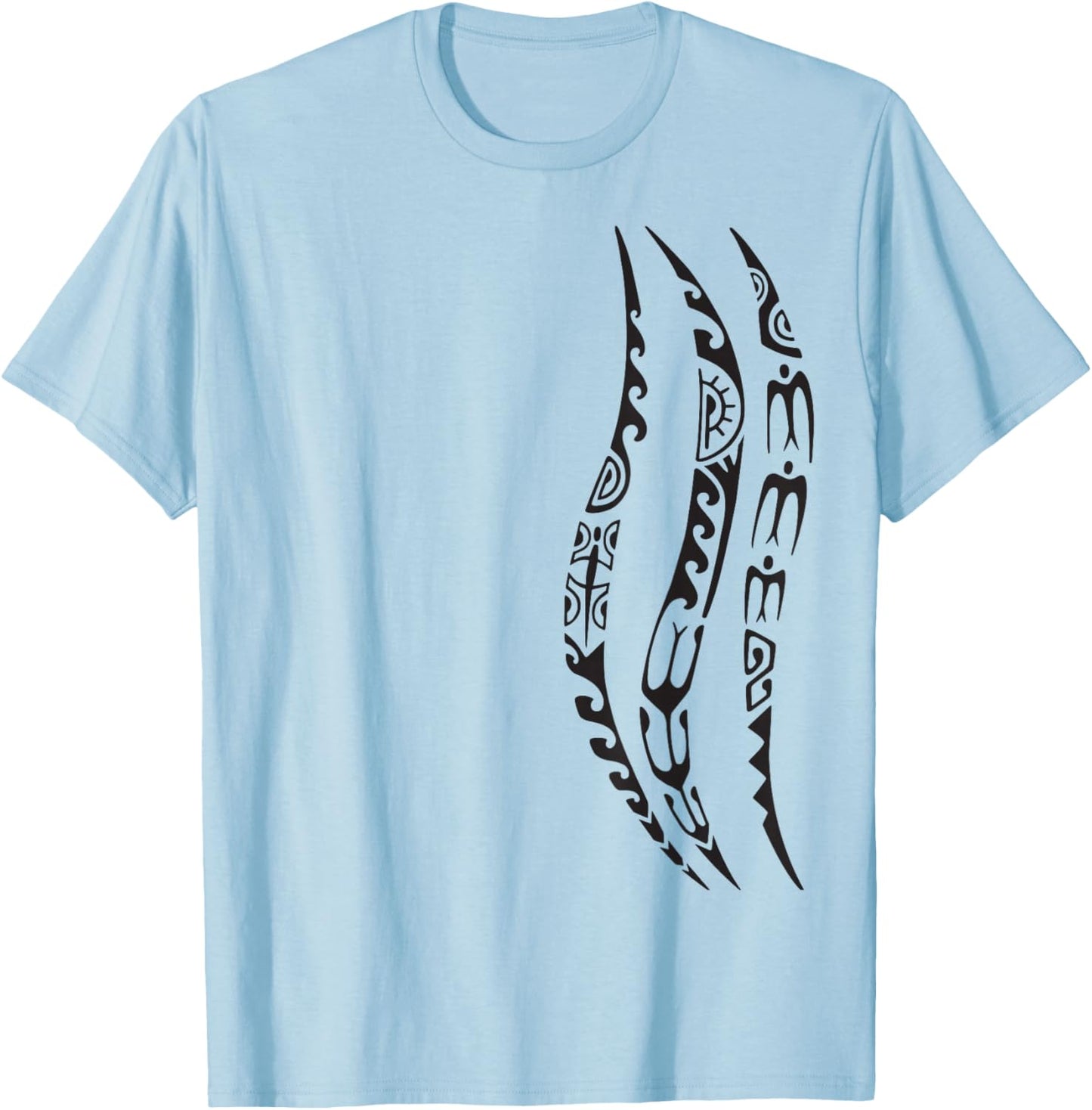 Symbol Haka Culture Maori Tribal Pattern New Zealand T-Shirt - T-Shirt | Light Blue