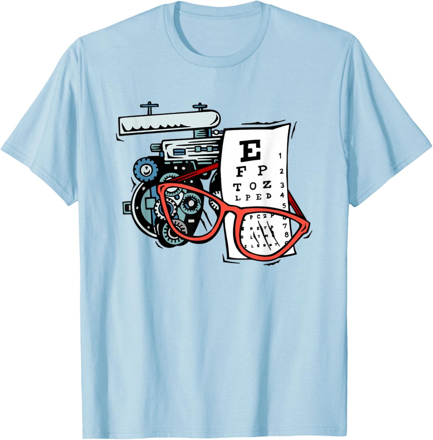XQx2 Optometry Cool Ophthalmology Ophthalmologist Life T-Shirt - T-Shirt | Light Blue