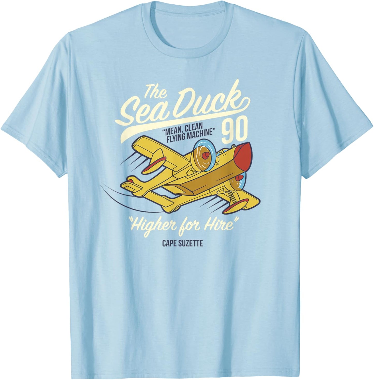 Talespin - Sea Duck Higher for Hire Cape Suzette T-Shirt - T-Shirt | Light Blue
