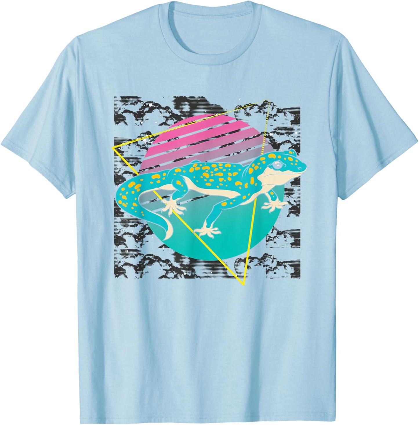 Lizard Animal Lover Reptile Vaporwave 90s Art Gecko T-Shirt - T-Shirt | Light Blue