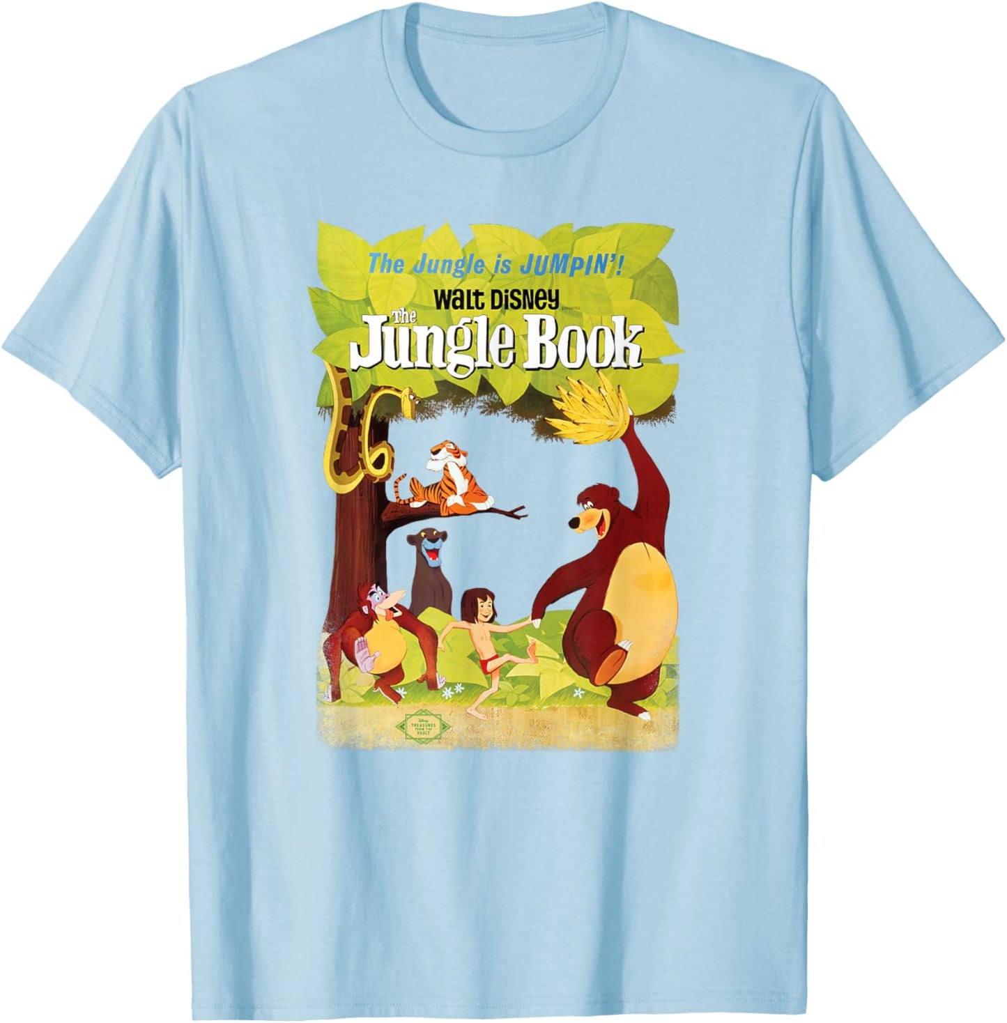 Disney The Jungle Book Retro Movie Poster T-Shirt - T-Shirt | Light Blue