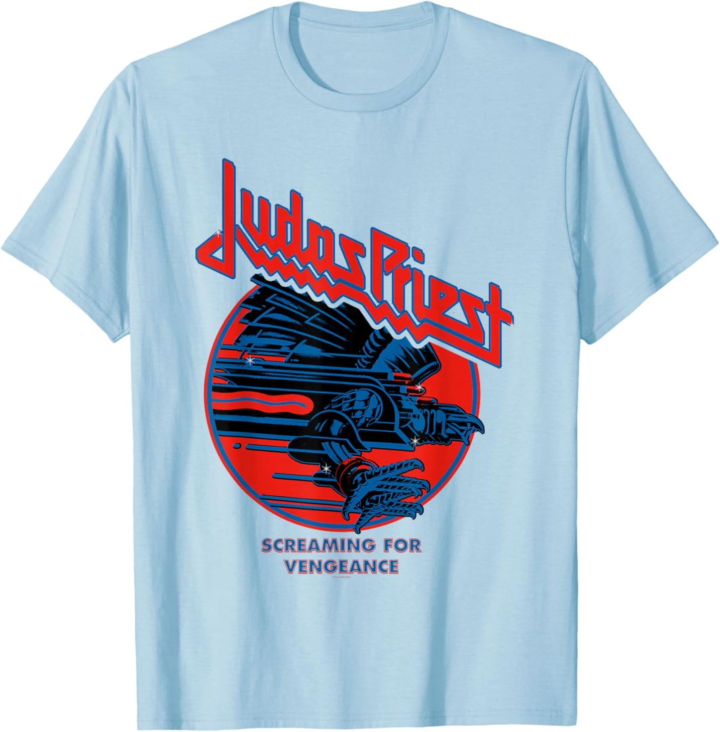 Judas Priest - Blue Eagle Screaming For Vengeance T-Shirt - T-Shirt | Light Blue