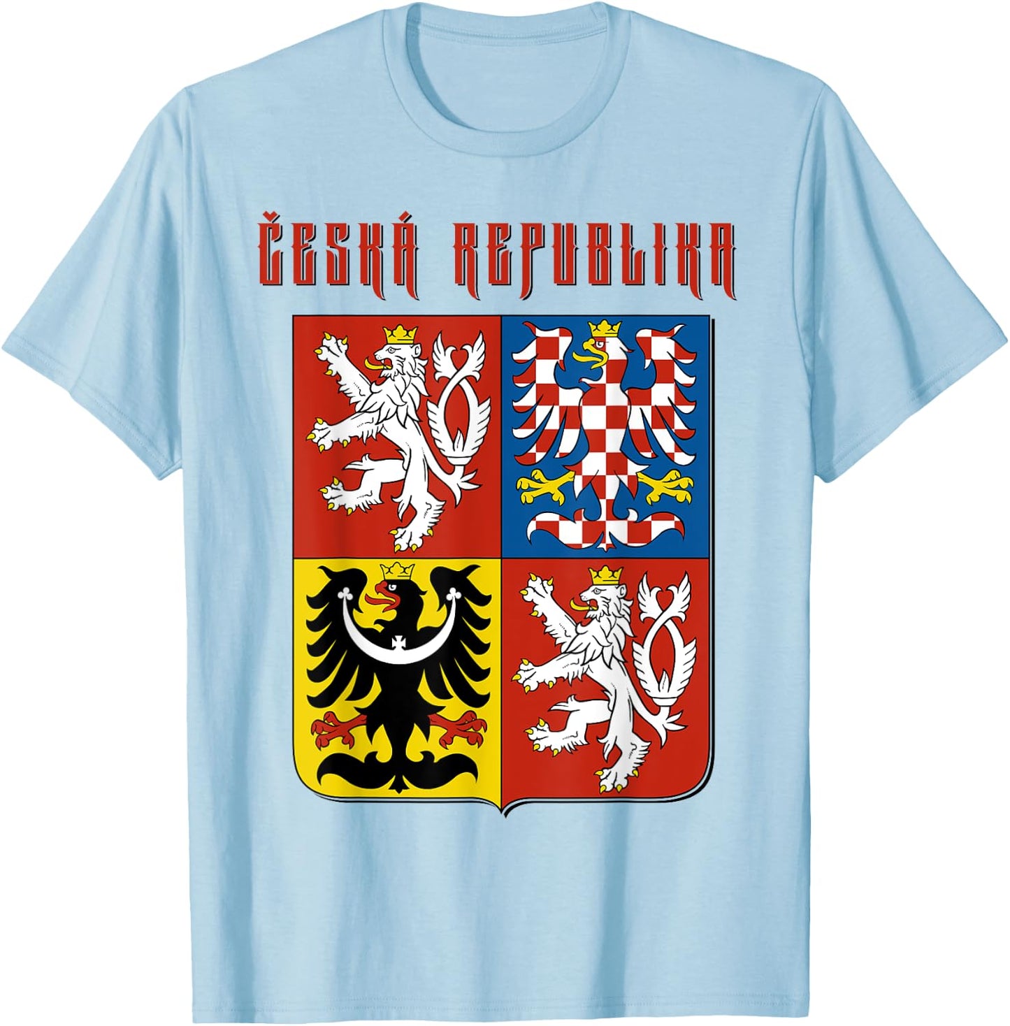Ceská republika, Cesko, ceská vlajka Czech Patriotic Emblem Women Kids Men T-Shirt - T-Shirt | Light Blue