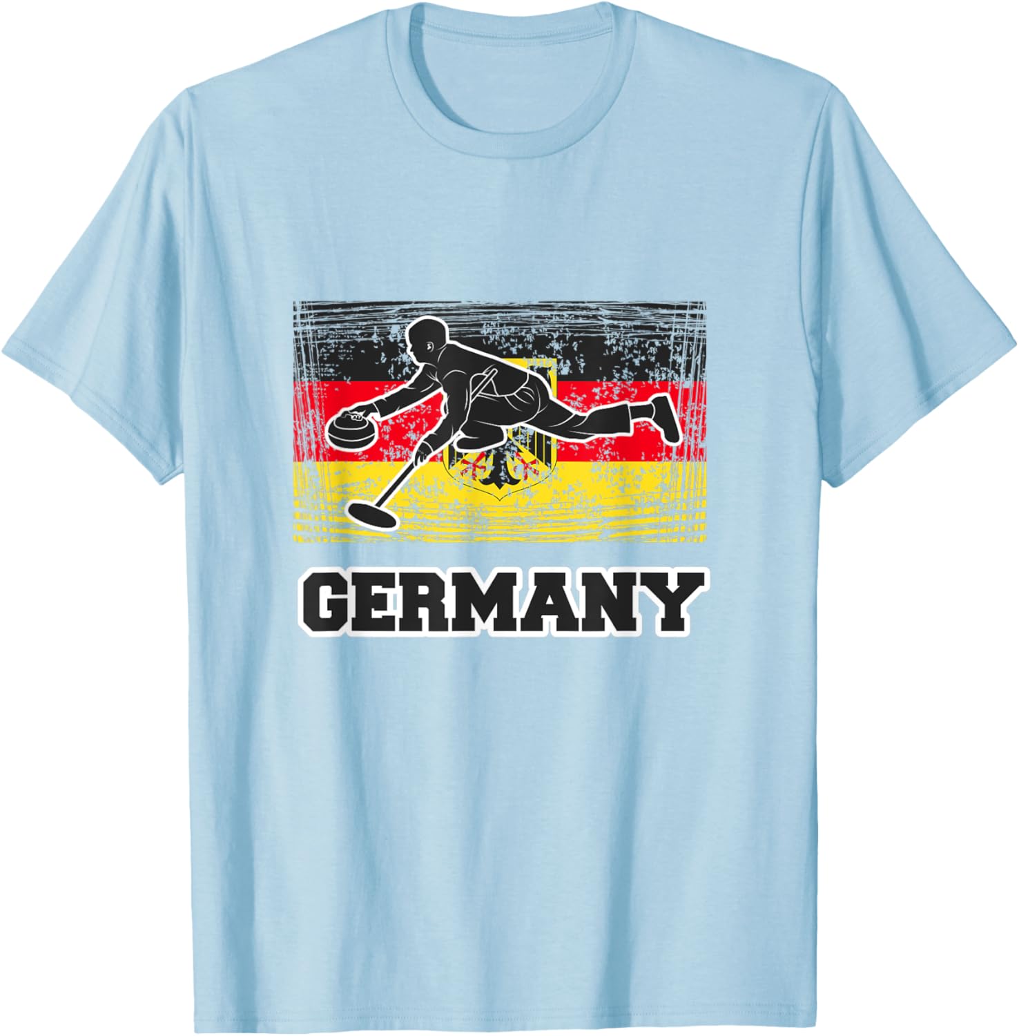 Germany Curling Team flag T-Shirt - T-Shirt | Light Blue
