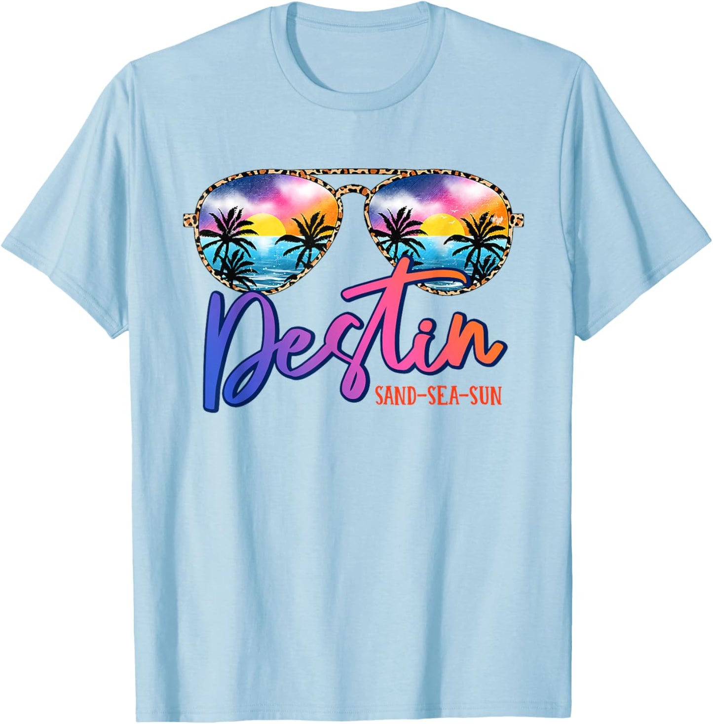 Sunglasses Destin Florida Beach Vacation Matching Family T-Shirt - T-Shirt | Light Blue