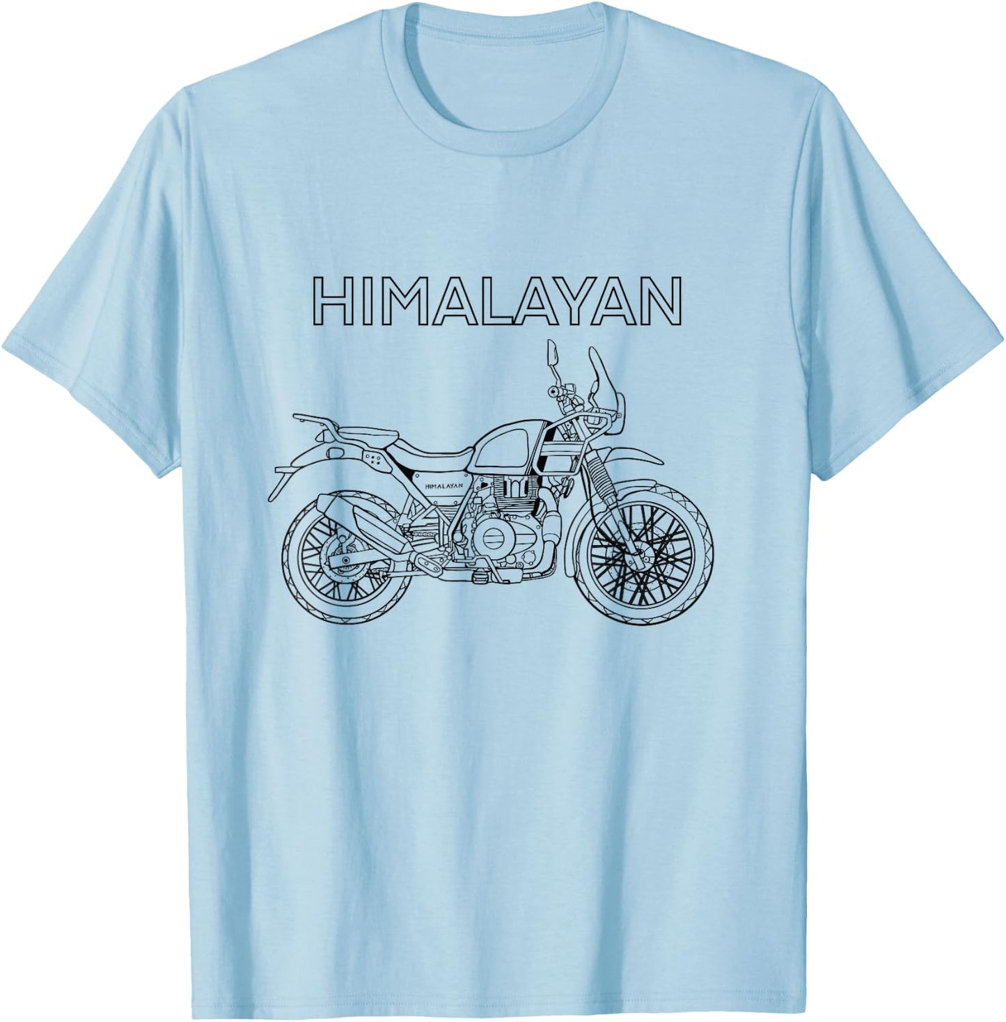 Himalayan Adventure Bike Motorcycle Riding T-Shirt - T-Shirt | Light Blue