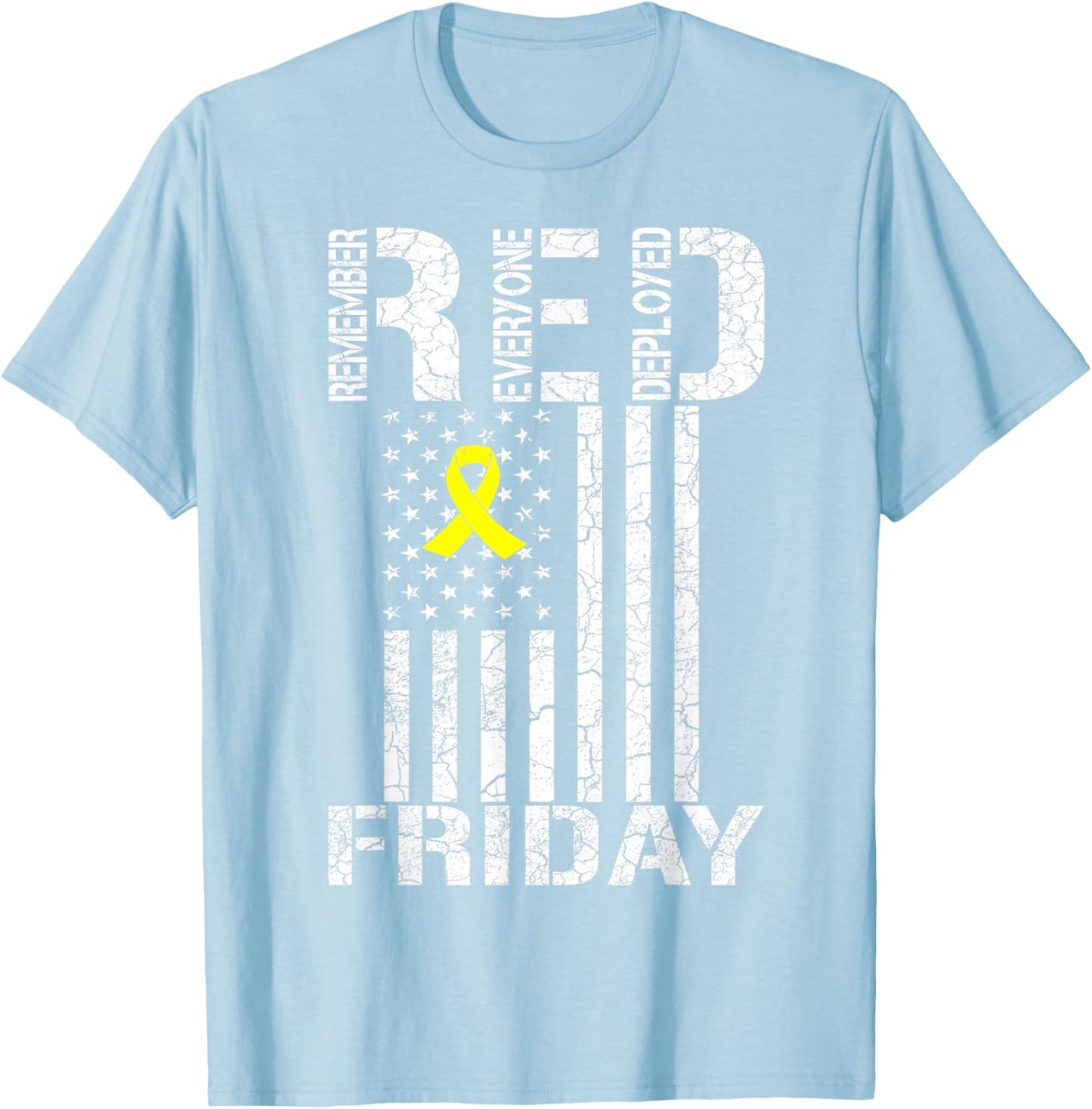 R.E.D. Red Friday - Remember Everyone Deployed T-Shirt - T-Shirt | Light Blue