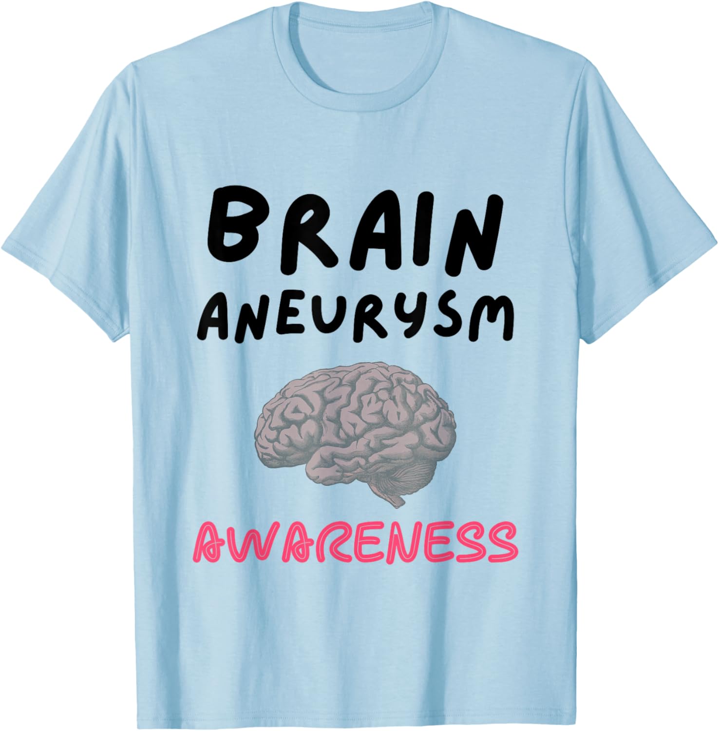 Brain Aneurysm Awareness Burgundy Ribbon Aneurysm Survivor T-Shirt - T-Shirt | Light Blue