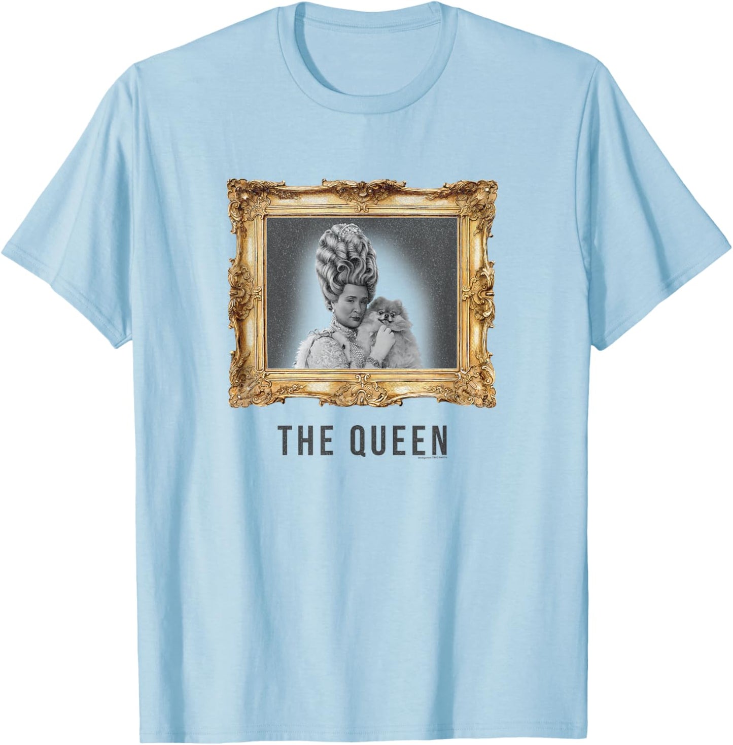 Bridgerton Queen Charlotte The Queen Portrait T-Shirt - T-Shirt | Light Blue