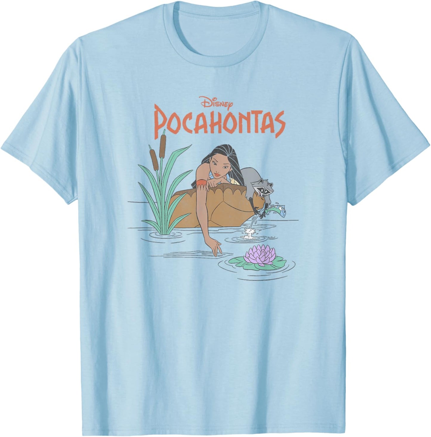 Disney Pocahontas Meeko Afternoon Dreaming T-Shirt - T-Shirt | Light Blue