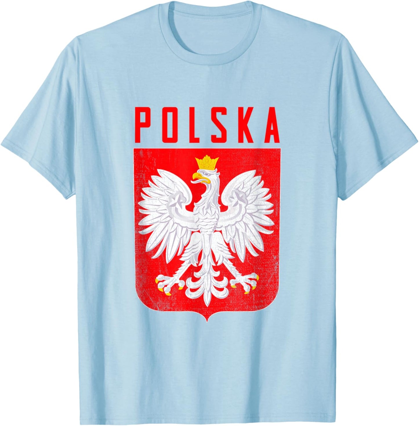 Polska Eagle Emblem Poland Flag Polish Culture Pierogi Gift T-Shirt - T-Shirt | Light Blue