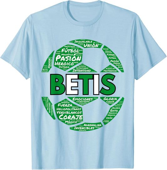 Betis Regalo Aficionado Al Fútbol Verdiblancos T-Shirt - T-Shirt | Light Blue