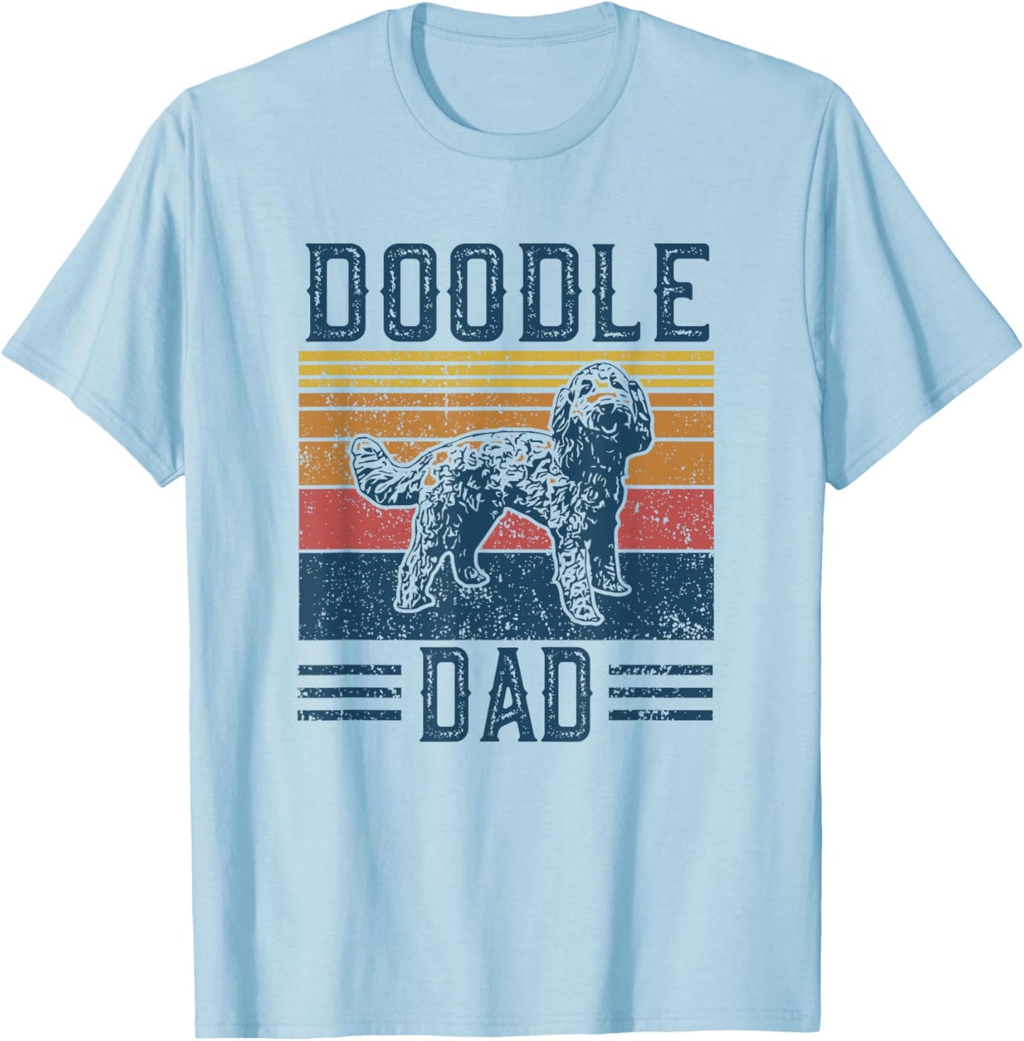 Funny Vintage Doodle Dad - Aussie Doodle & Goldendoodle T-Shirt - T-Shirt | Light Blue