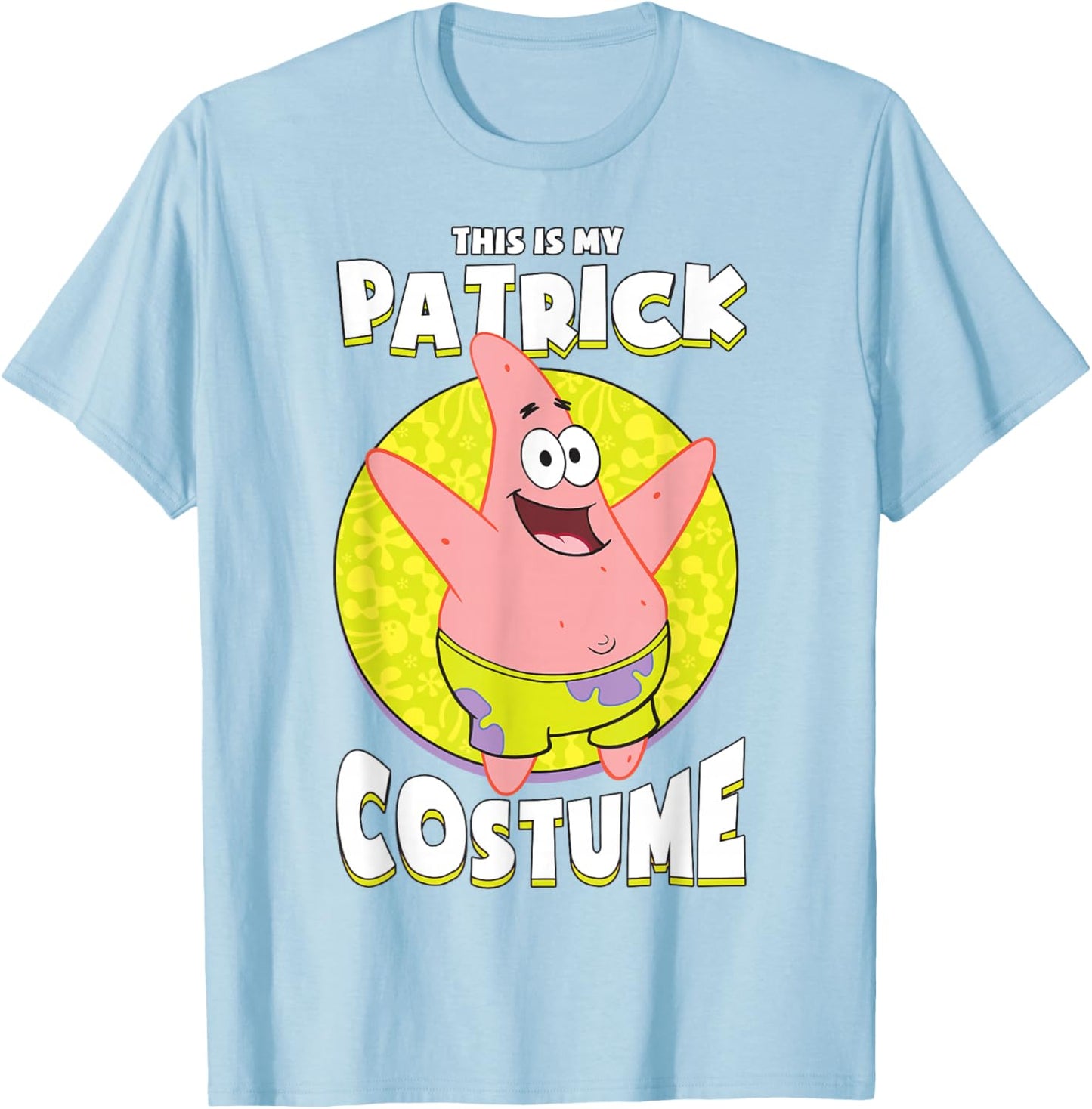 Spongebob Squarepants Halloween This is My Patrick Costume T-Shirt - T-Shirt | Light Blue