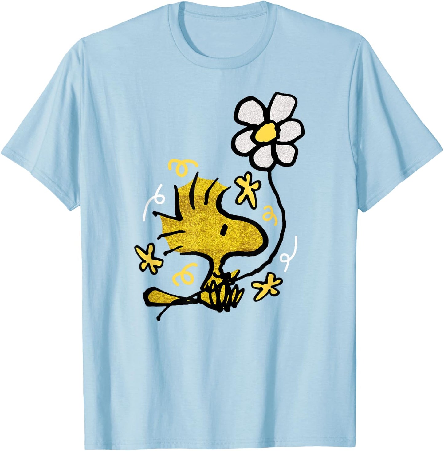Peanuts - Woodstock Flower T-Shirt - T-Shirt | Light Blue