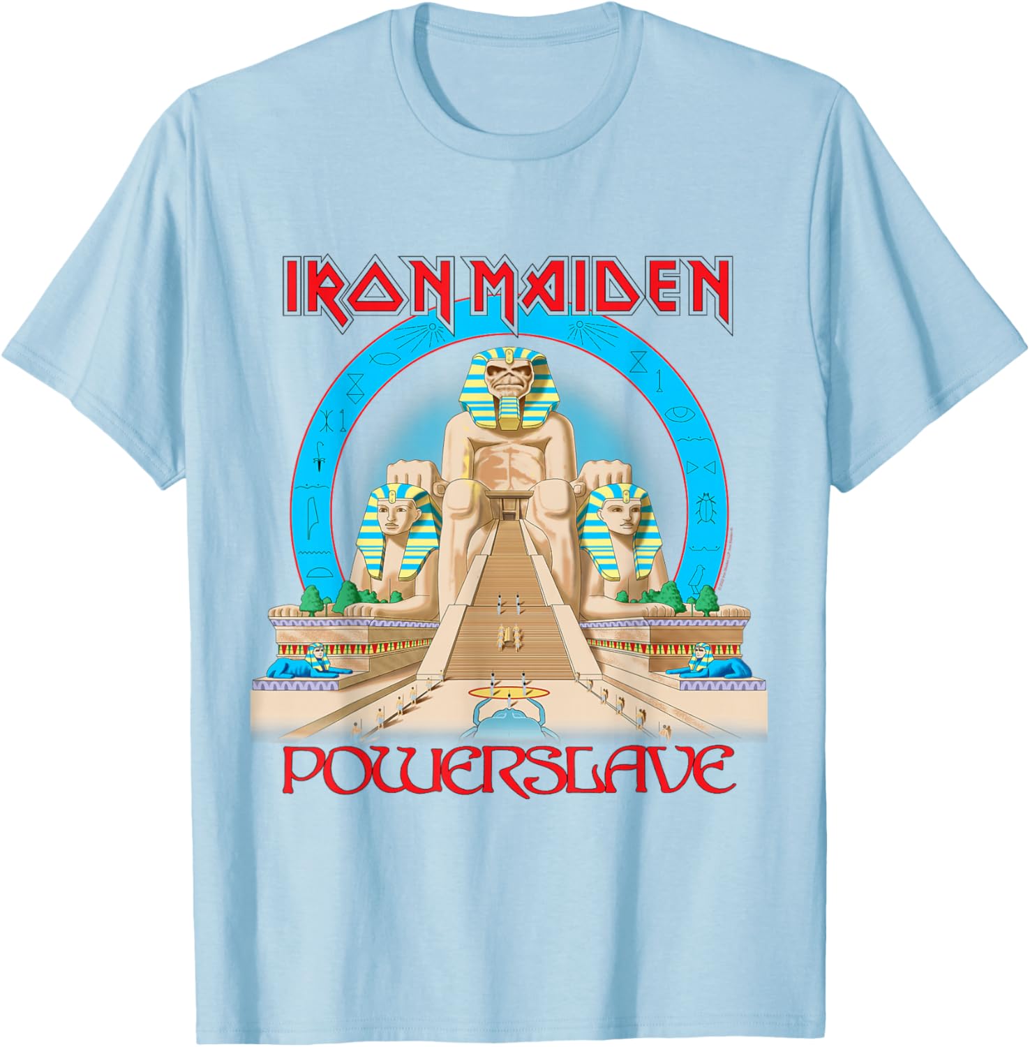 Iron Maiden - Legacy Collection Powerslave World Tour T-Shirt - T-Shirt | Light Blue