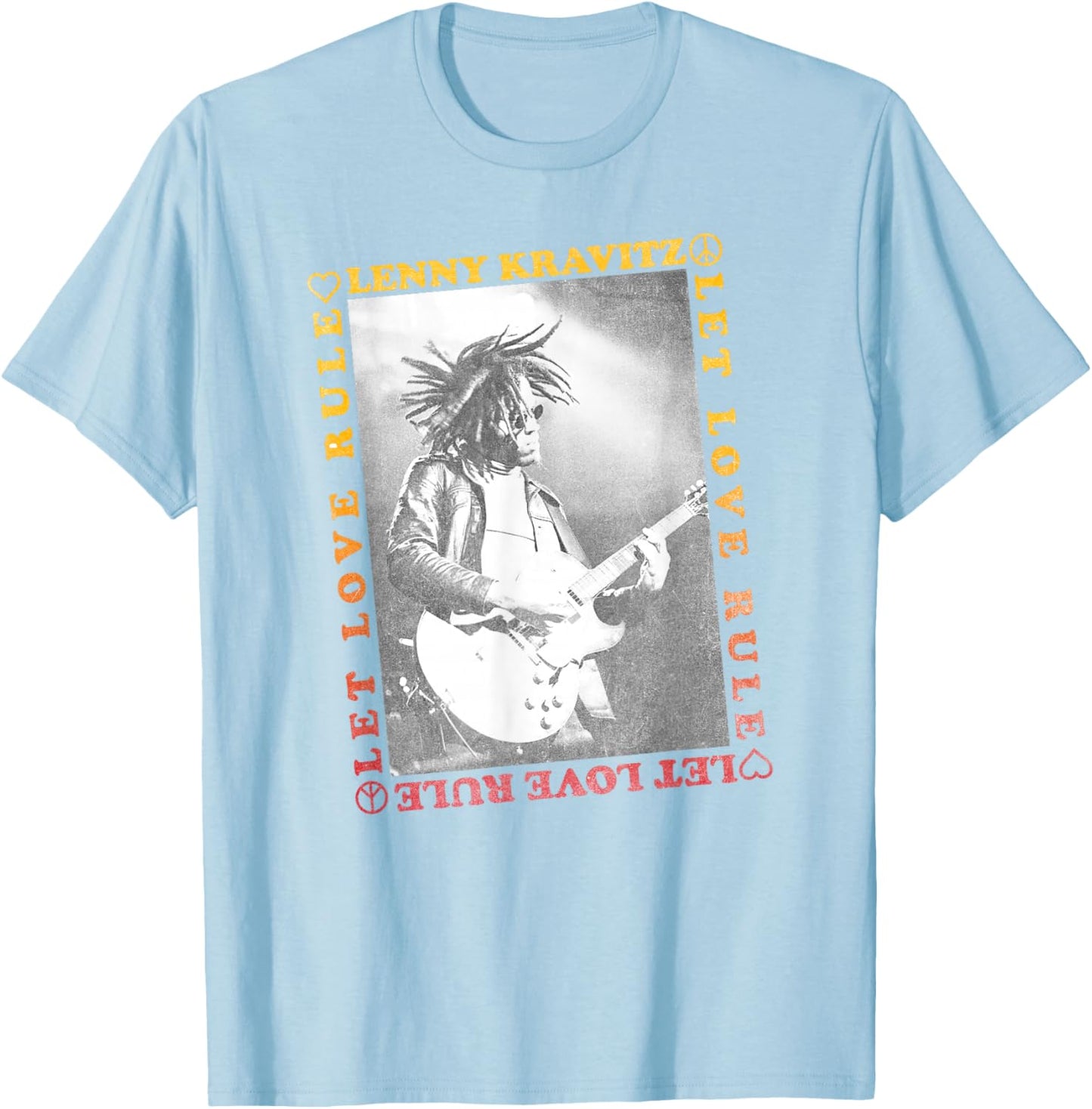 Lenny Kravitz – Guitar Let Love Rule T-Shirt - T-Shirt | Light Blue