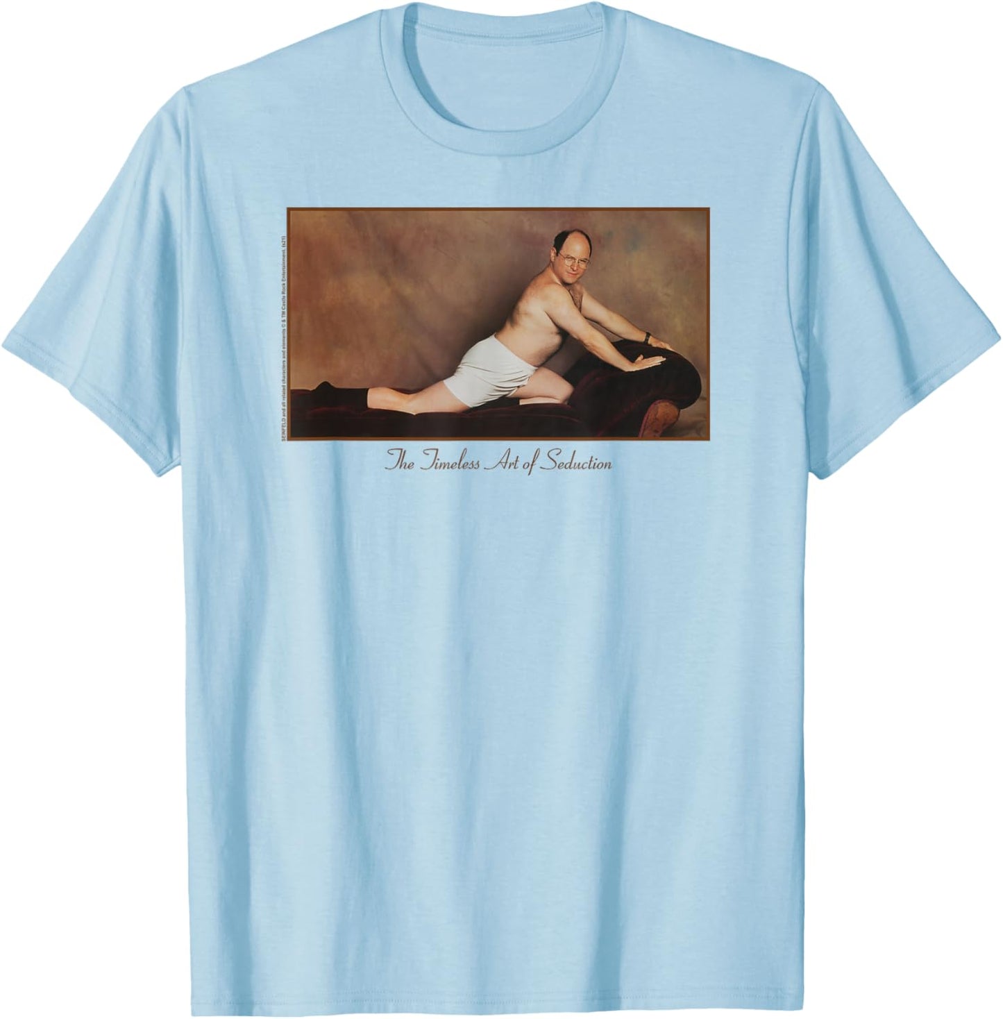 Seinfeld Art of Seduction with George Painting 90's TV Show T-Shirt - T-Shirt | Light Blue