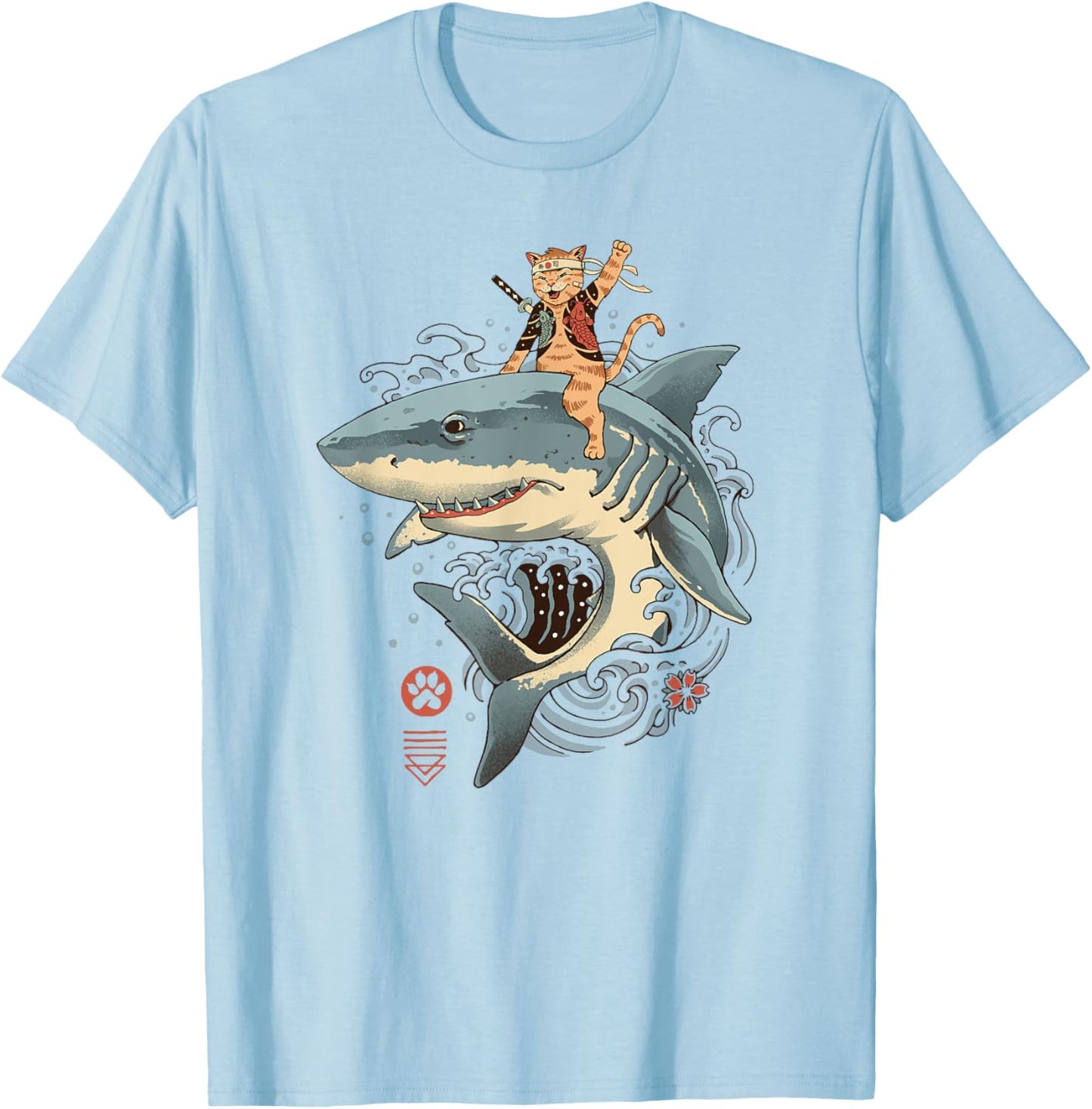 Cat Shark T-Shirt - T-Shirt | Light Blue