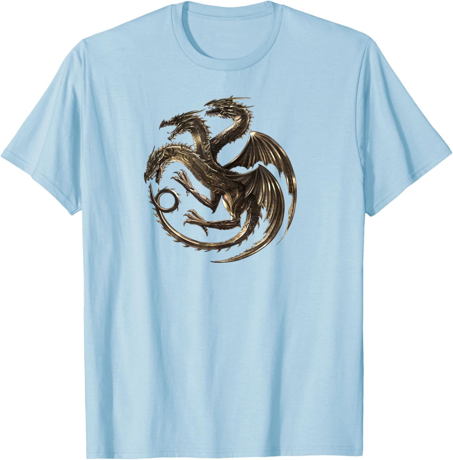 Three headed Dragon Fantasy T-Shirt - T-Shirt | Light Blue