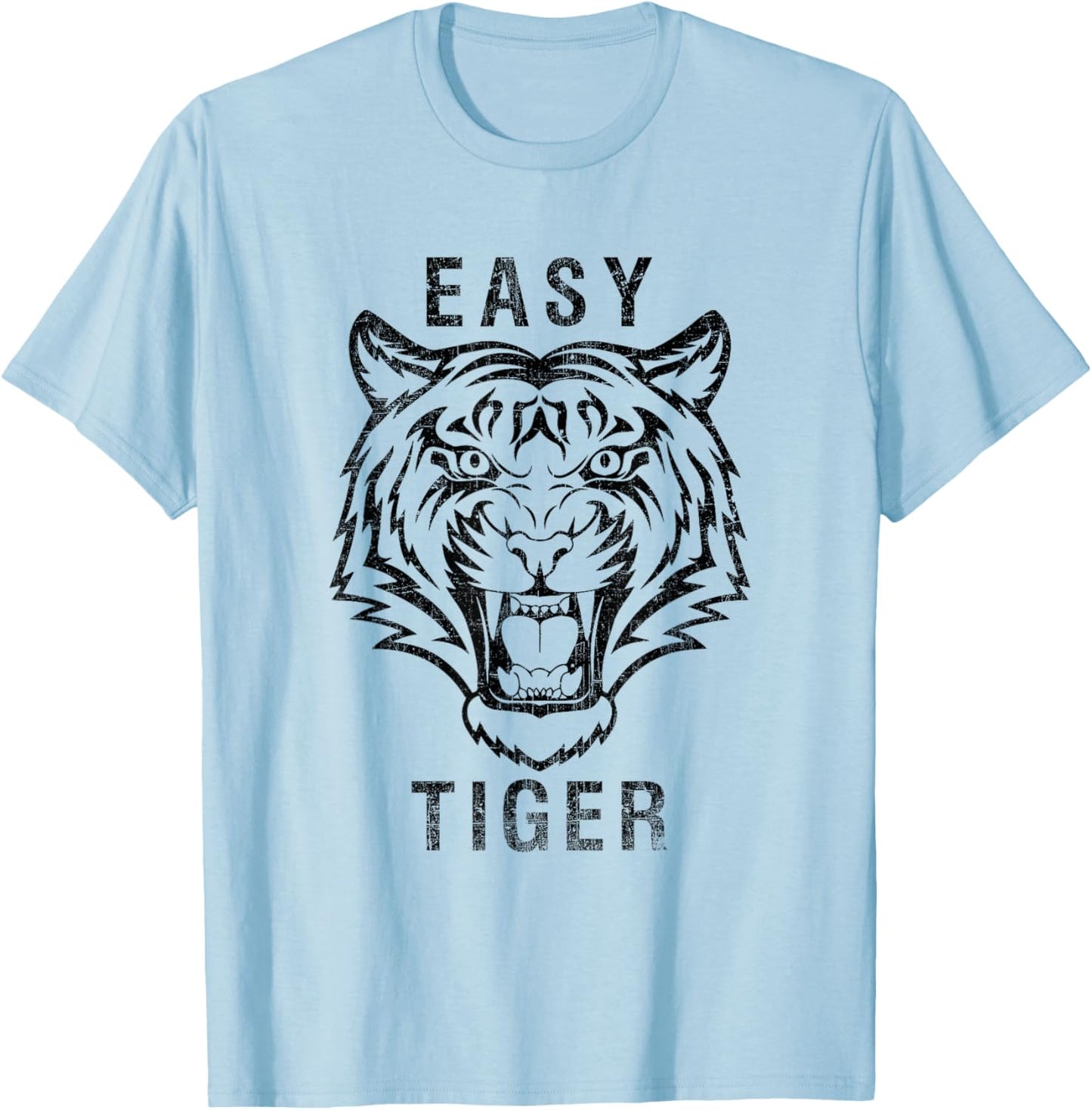 Easy Tiger Cool Tiger Face - Animal Print for Tiger Lovers T-Shirt - T-Shirt | Light Blue