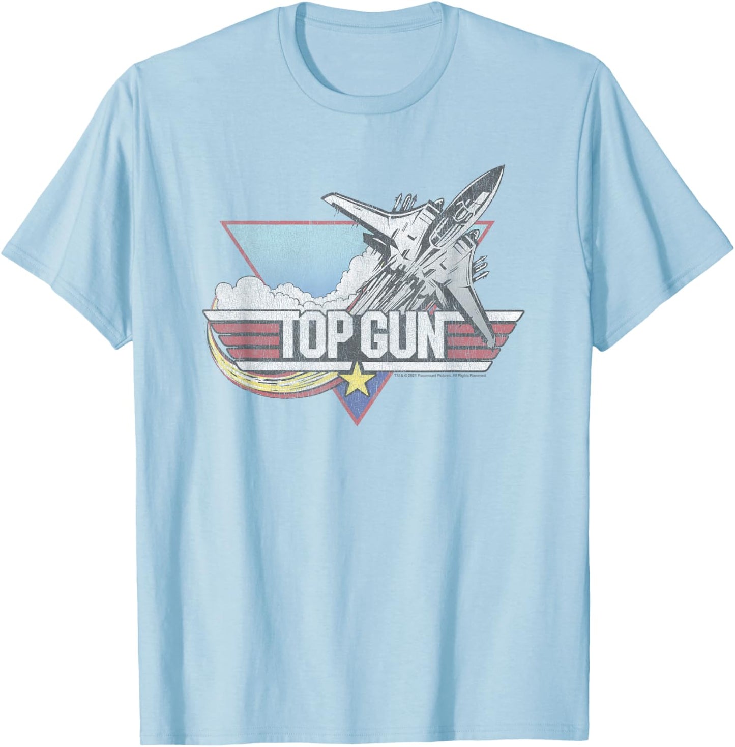 Top Gun Retro Jet Logo T-Shirt - T-Shirt | Light Blue