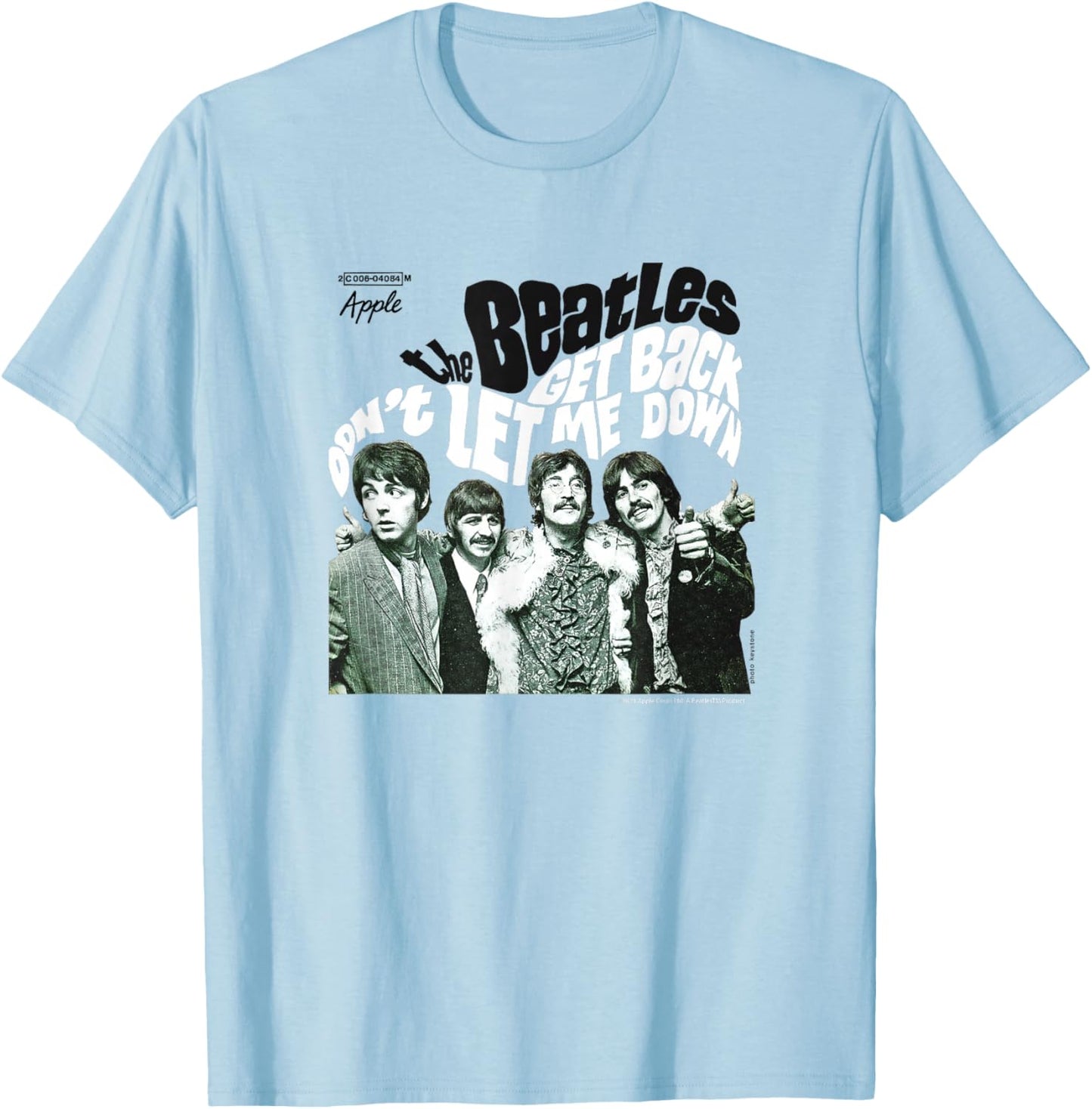 The Beatles - Go back Don't let me down T-Shirt - T-Shirt | Light Blue