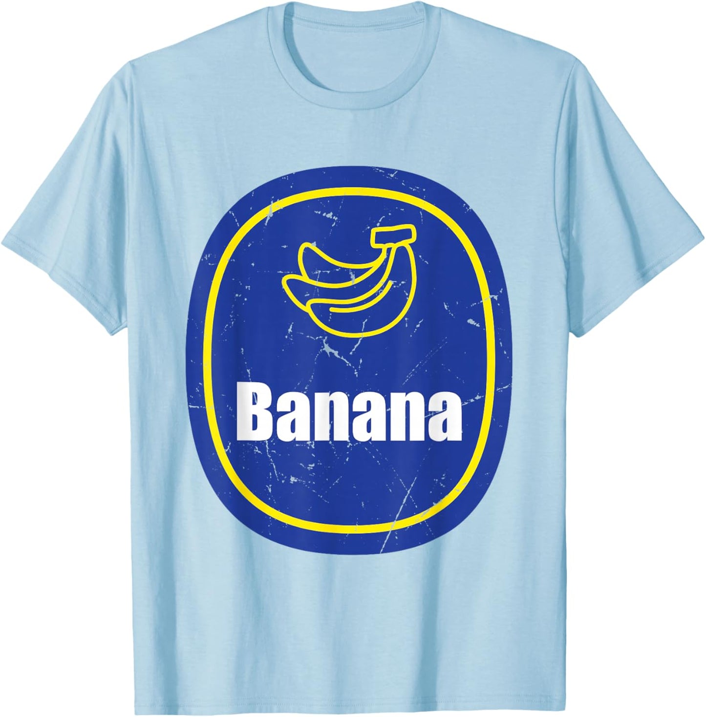Banana Sticker Costume Cute Easy Fruit DIY Halloween T-Shirt - T-Shirt | Light Blue