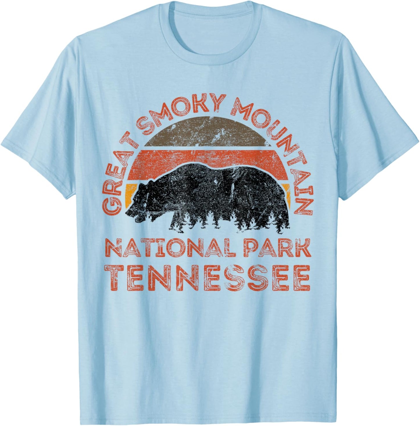 Great Smoky Mountains National Park T-Shirt - T-Shirt | Light Blue