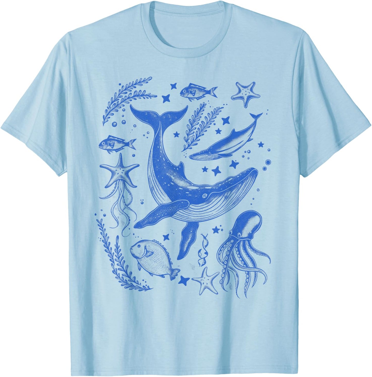 Ocean Marine Life Collection Sea Life lover T-Shirt - T-Shirt | Light Blue