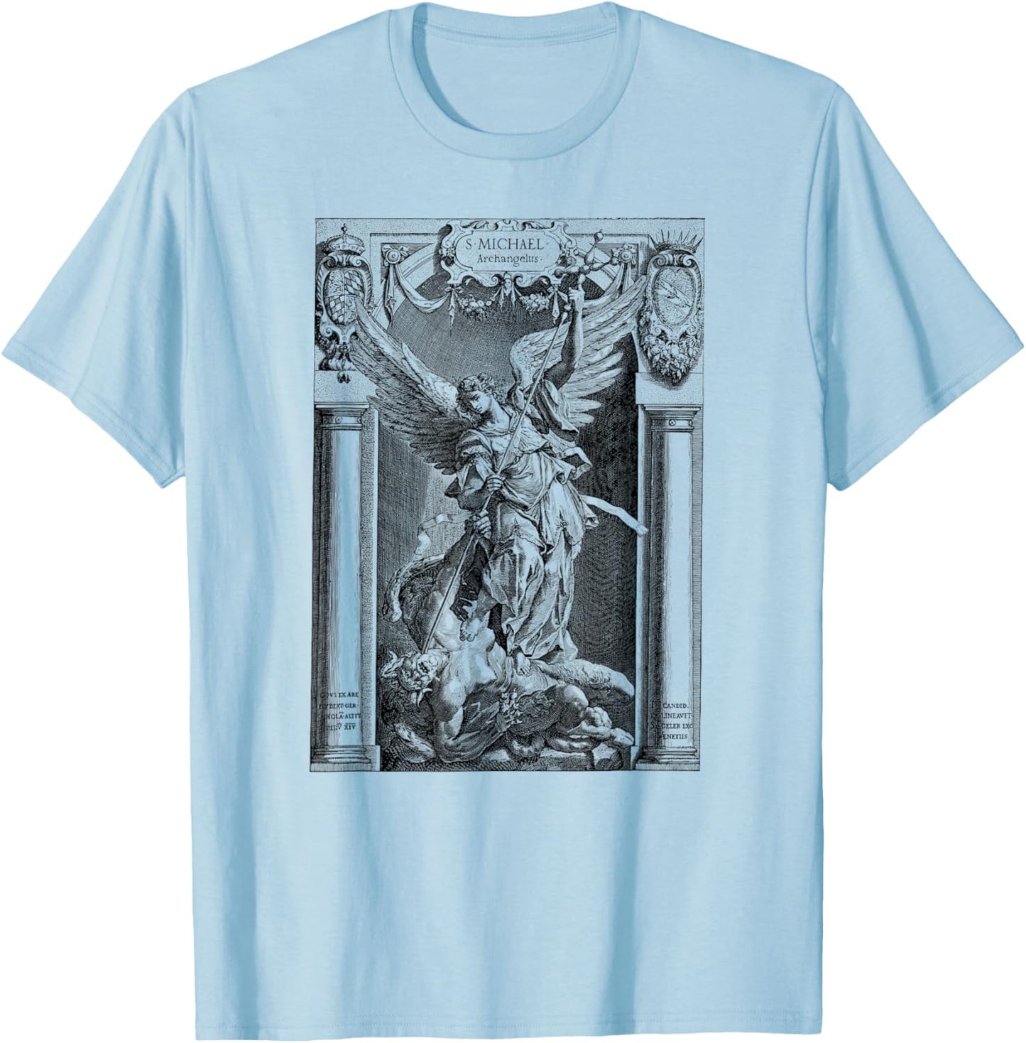 Saint Michael The Archangel T-Shirt - T-Shirt | Light Blue