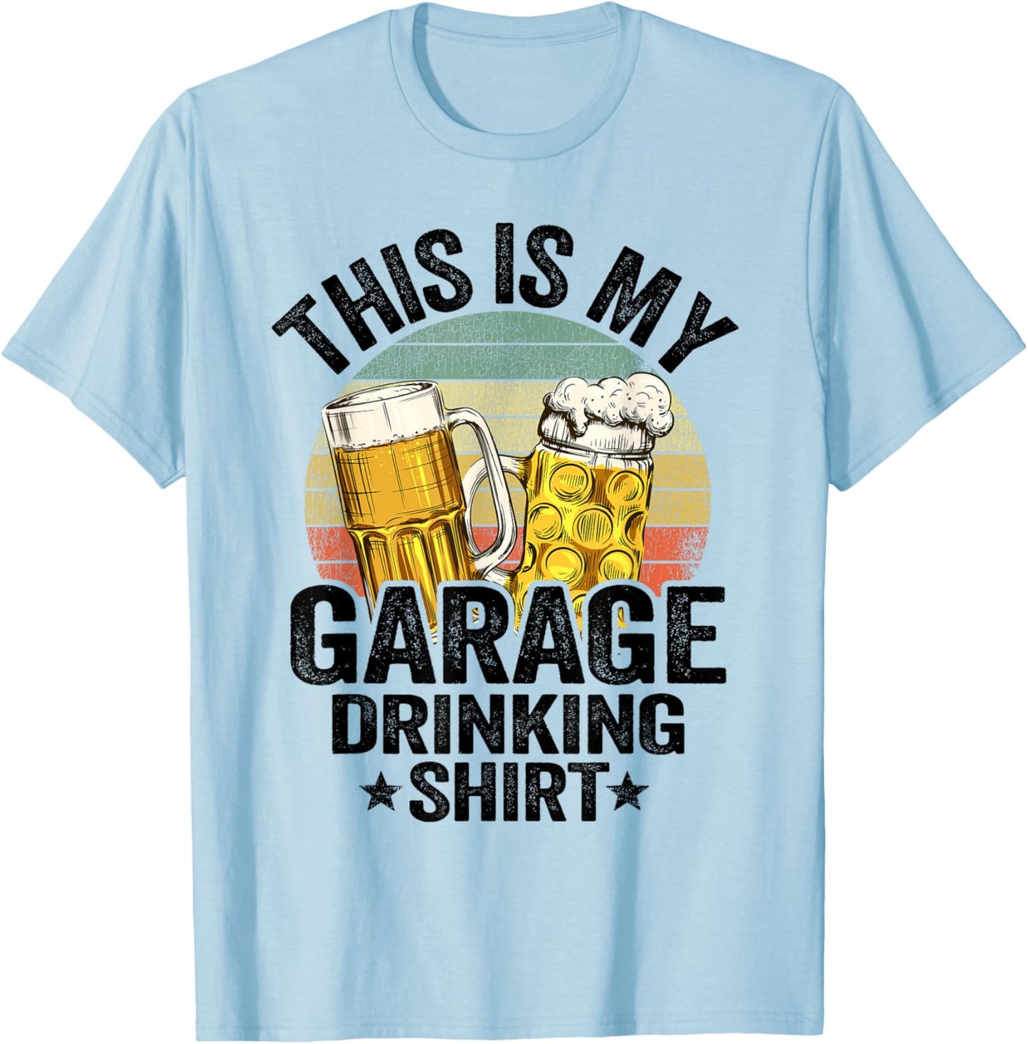 Garage Drinker Dad Vintage Beer This Is My Garage Drinking T-Shirt - T-Shirt | Light Blue